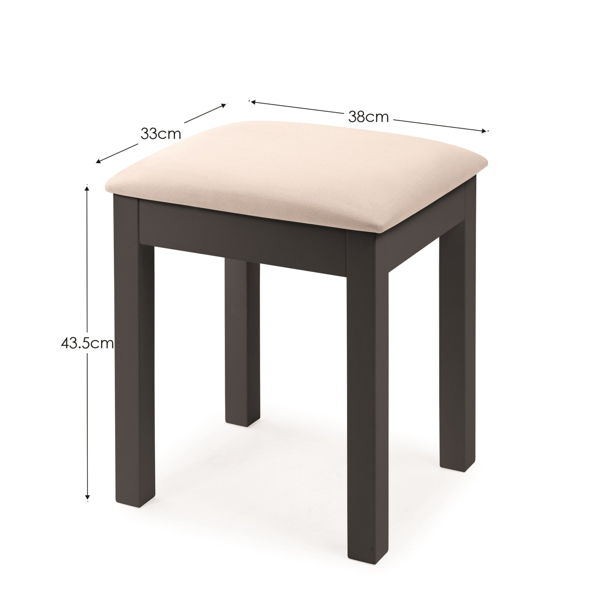 Maine Dressing Stool - Anthracite
