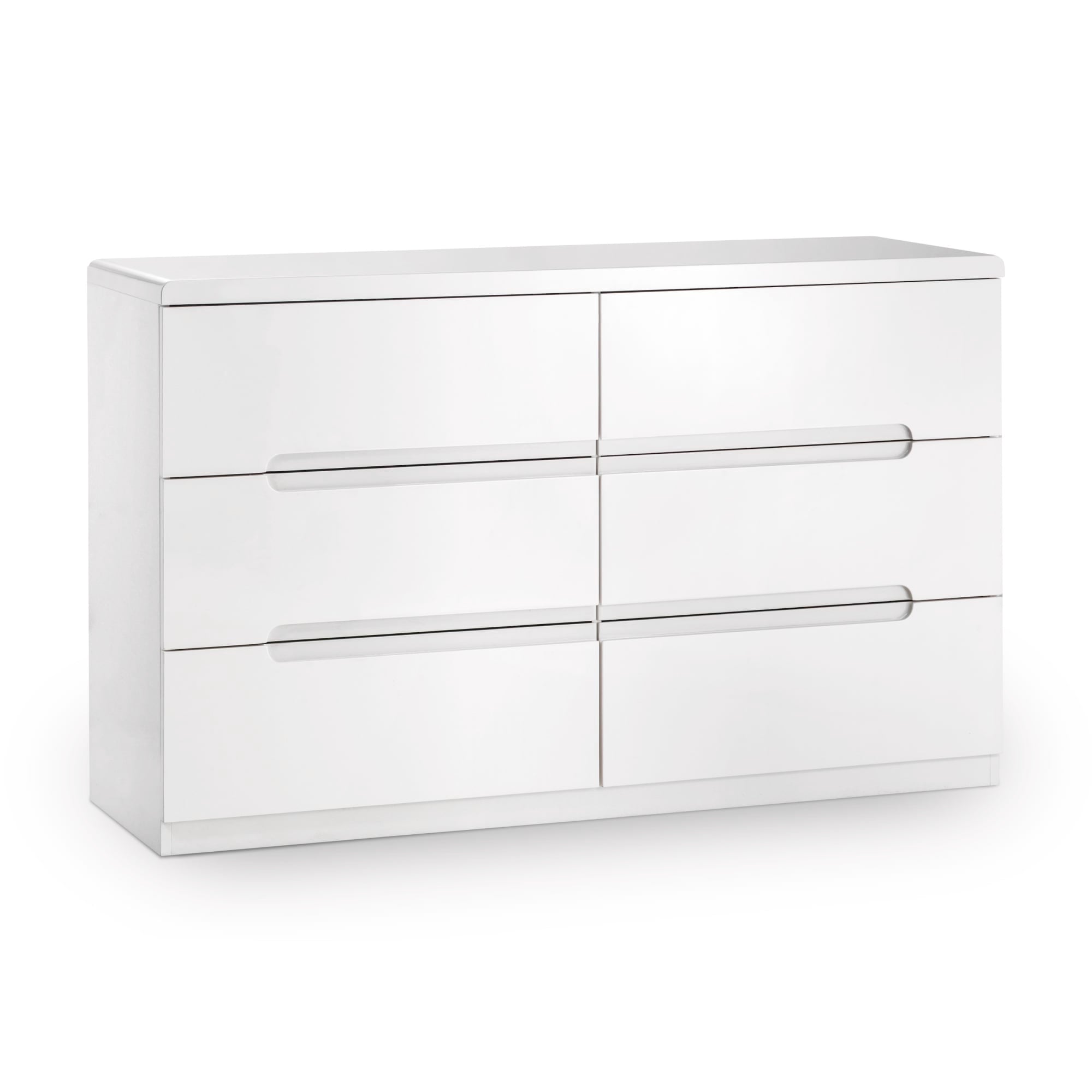 Manhattan 6 Drawer Wide Chest - White