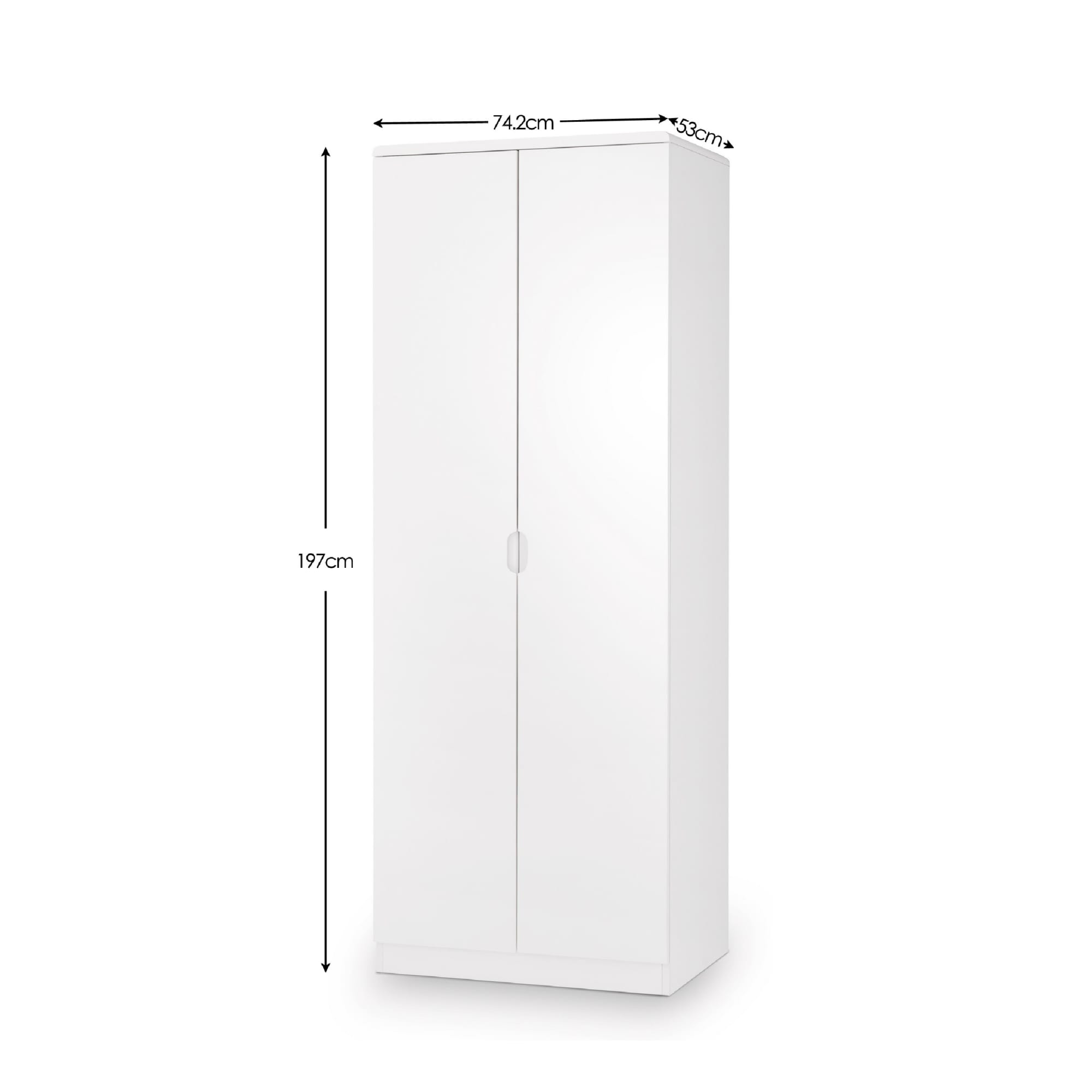 Manhattan 2 Door Wardrobe - White
