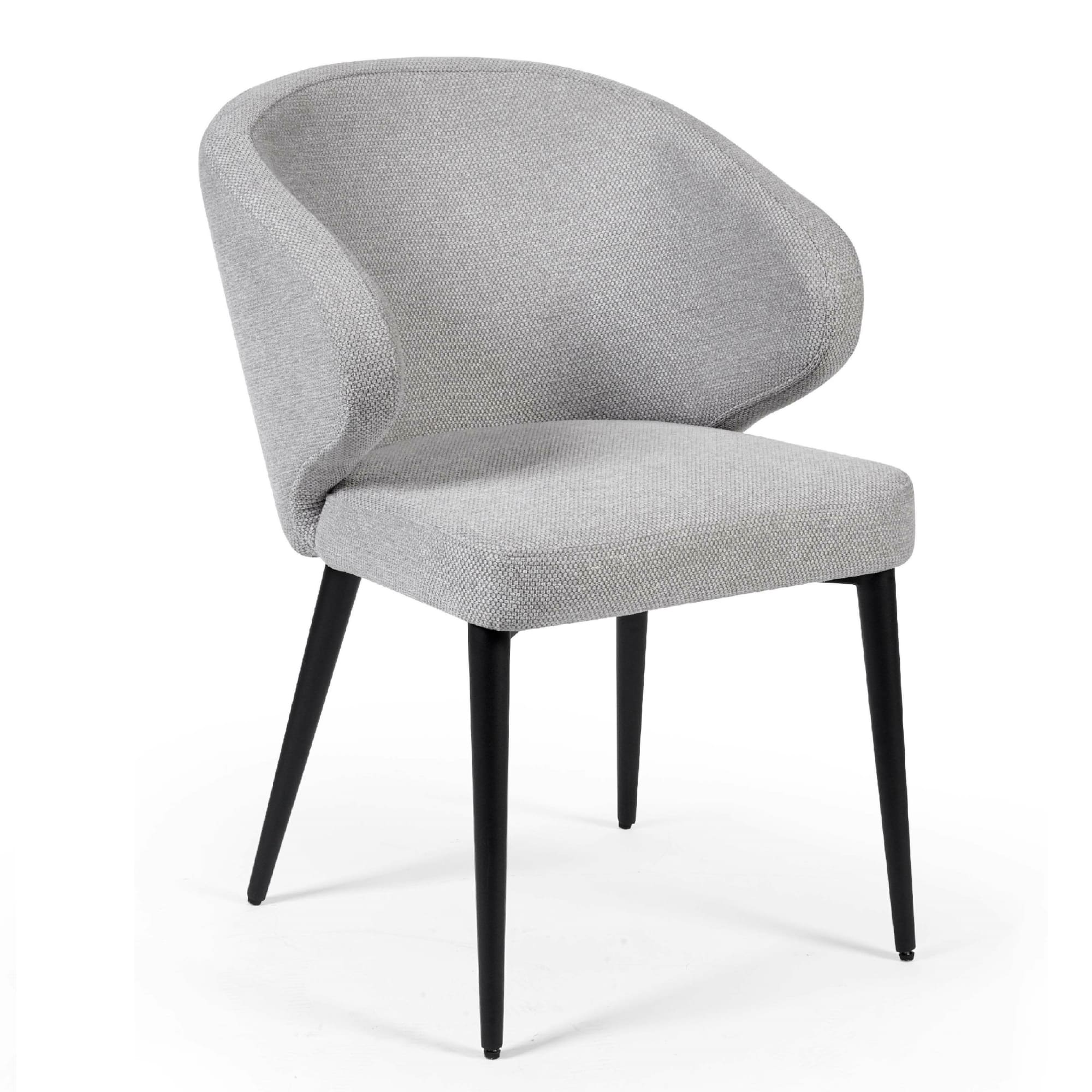 Set of 2 Marcus Light Grey Fabric Dining Chairs