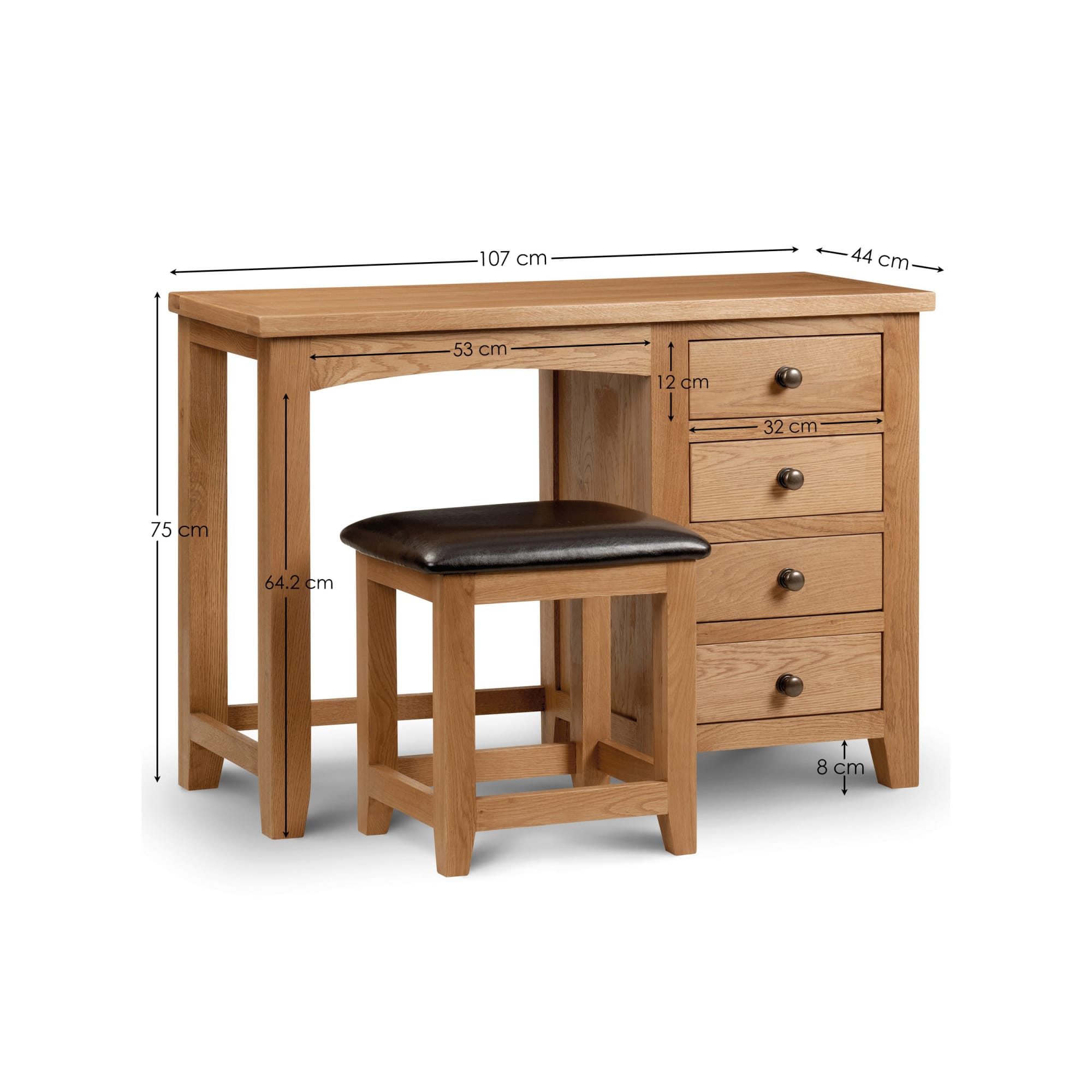Marlborough Single Pedestal Dressing Table
