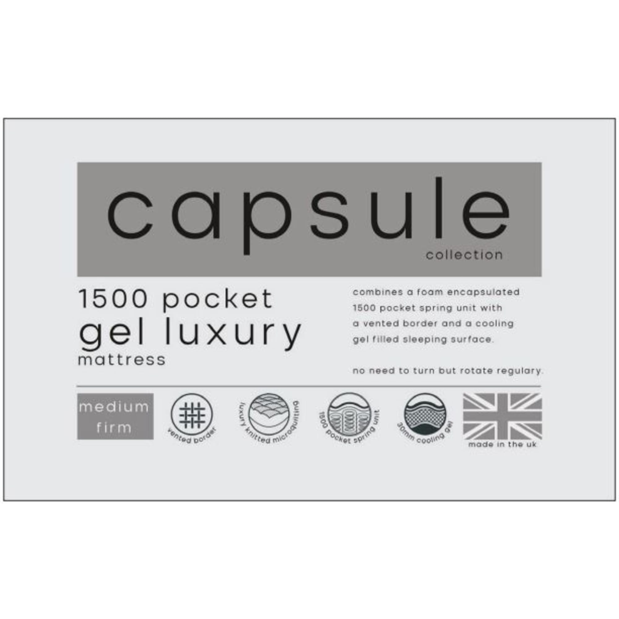 Capsule Gel 1500 Pocket Sprung 180cm Superking Mattress