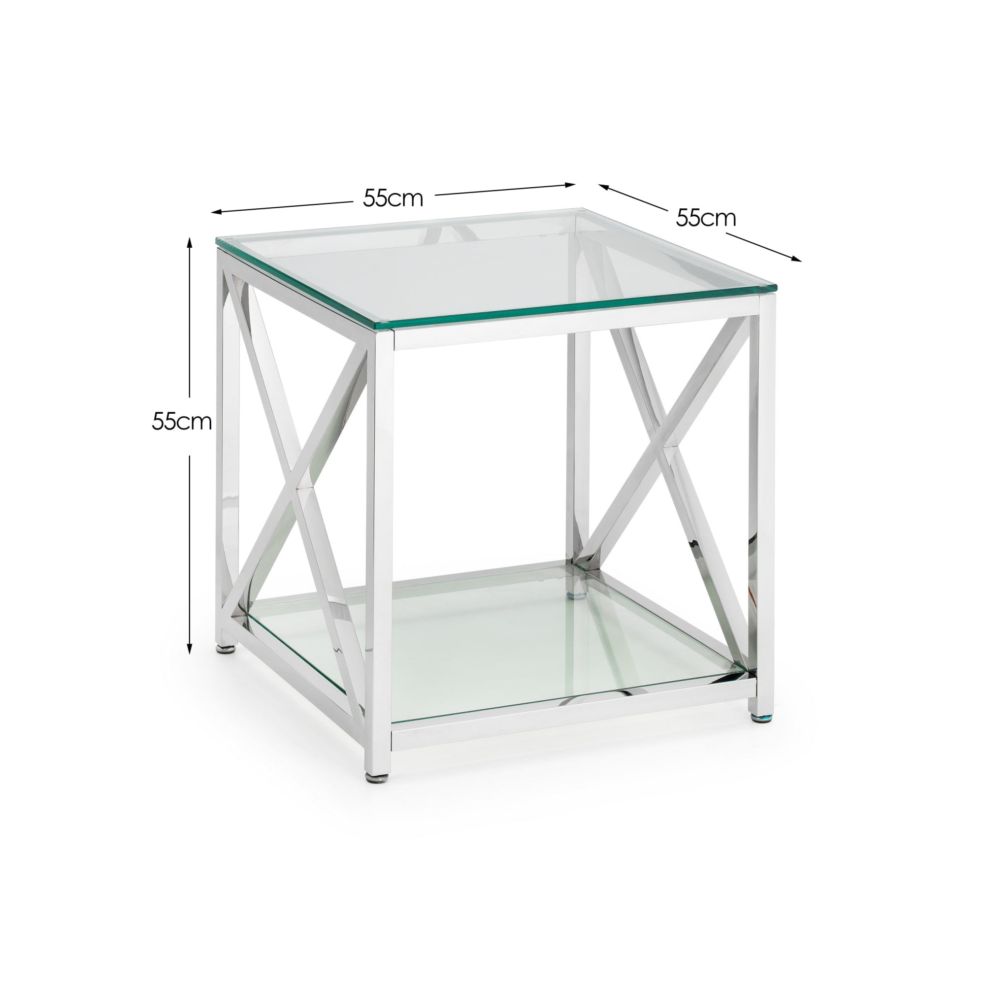 Miami Lamp Table - Silver
