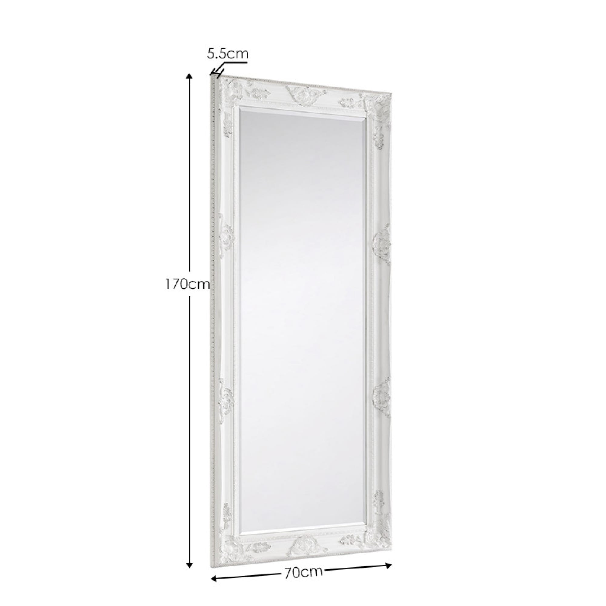 Palais Lean-To Dress Mirror White