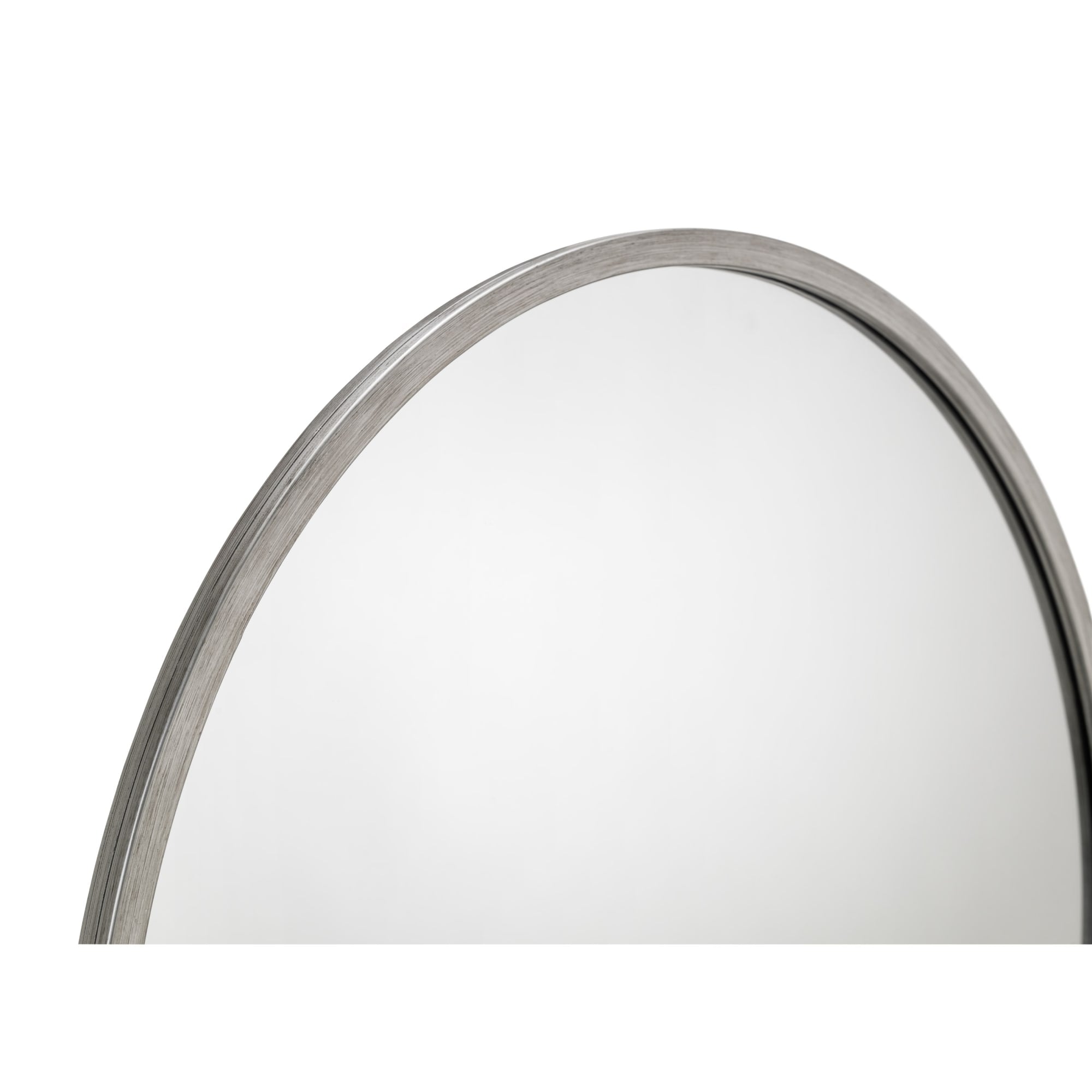 Octave Round Pewter Wall Mirror
