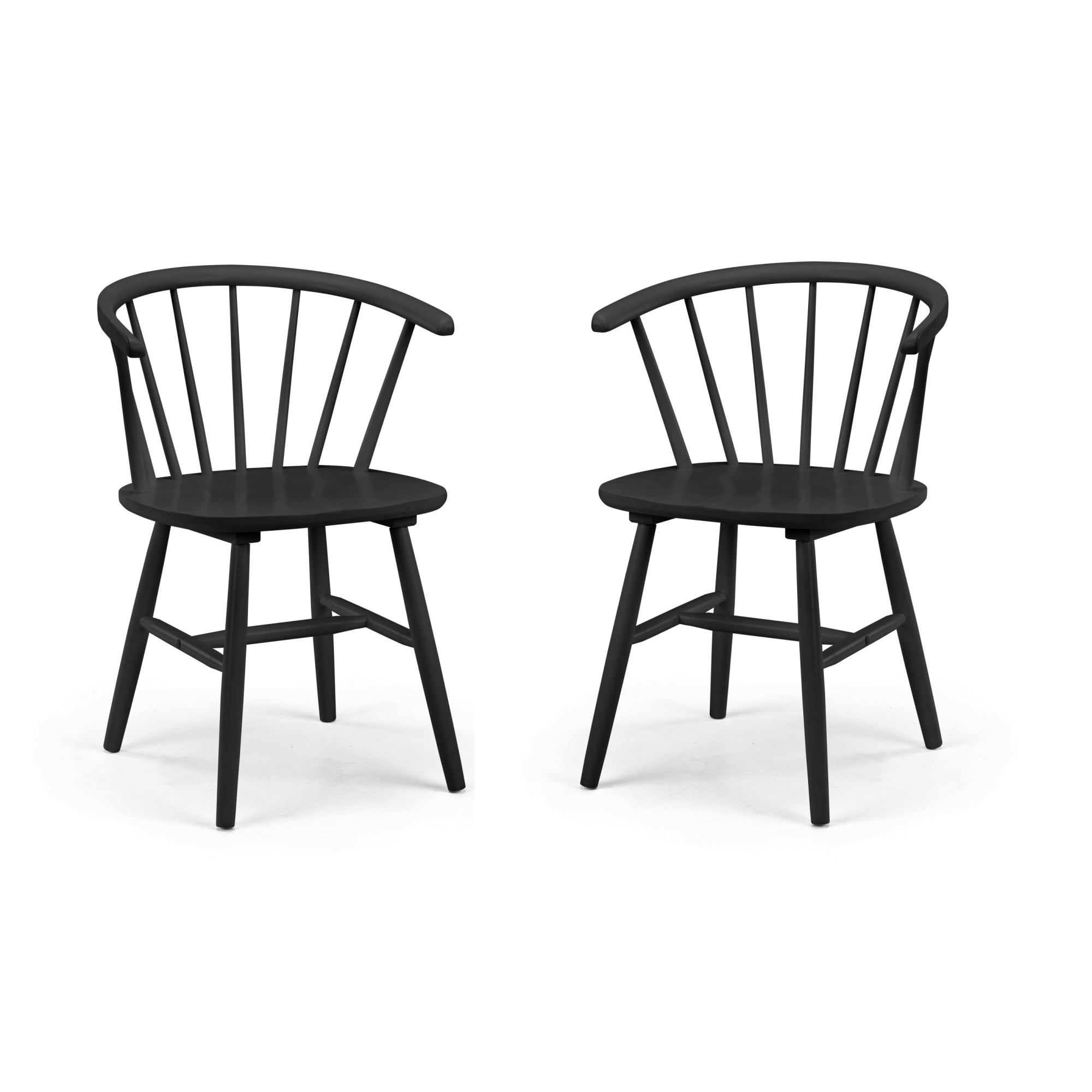 Set Of 2 Modena Dining Chairs - Black