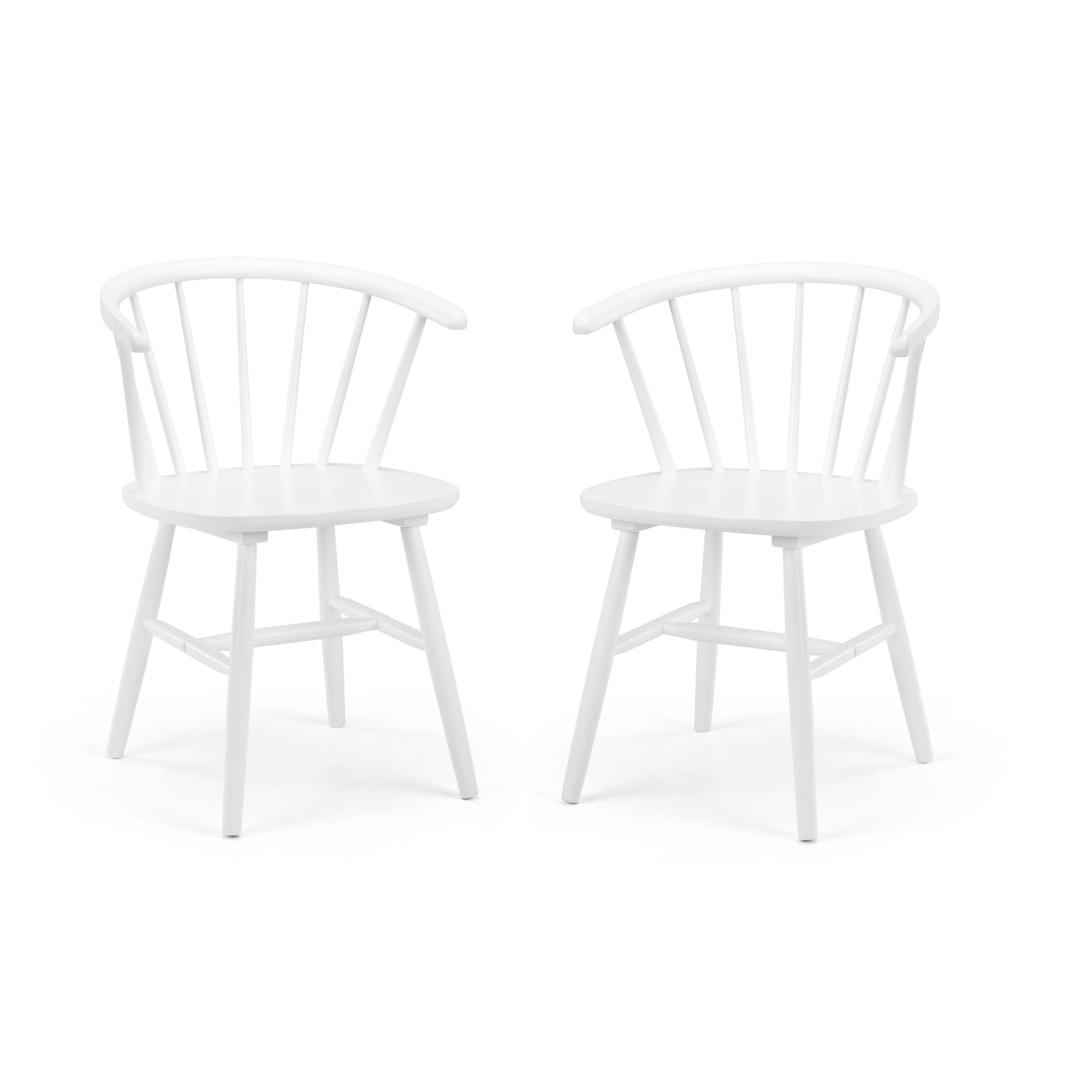 Set Of 2 Modena Dining Chairs - White