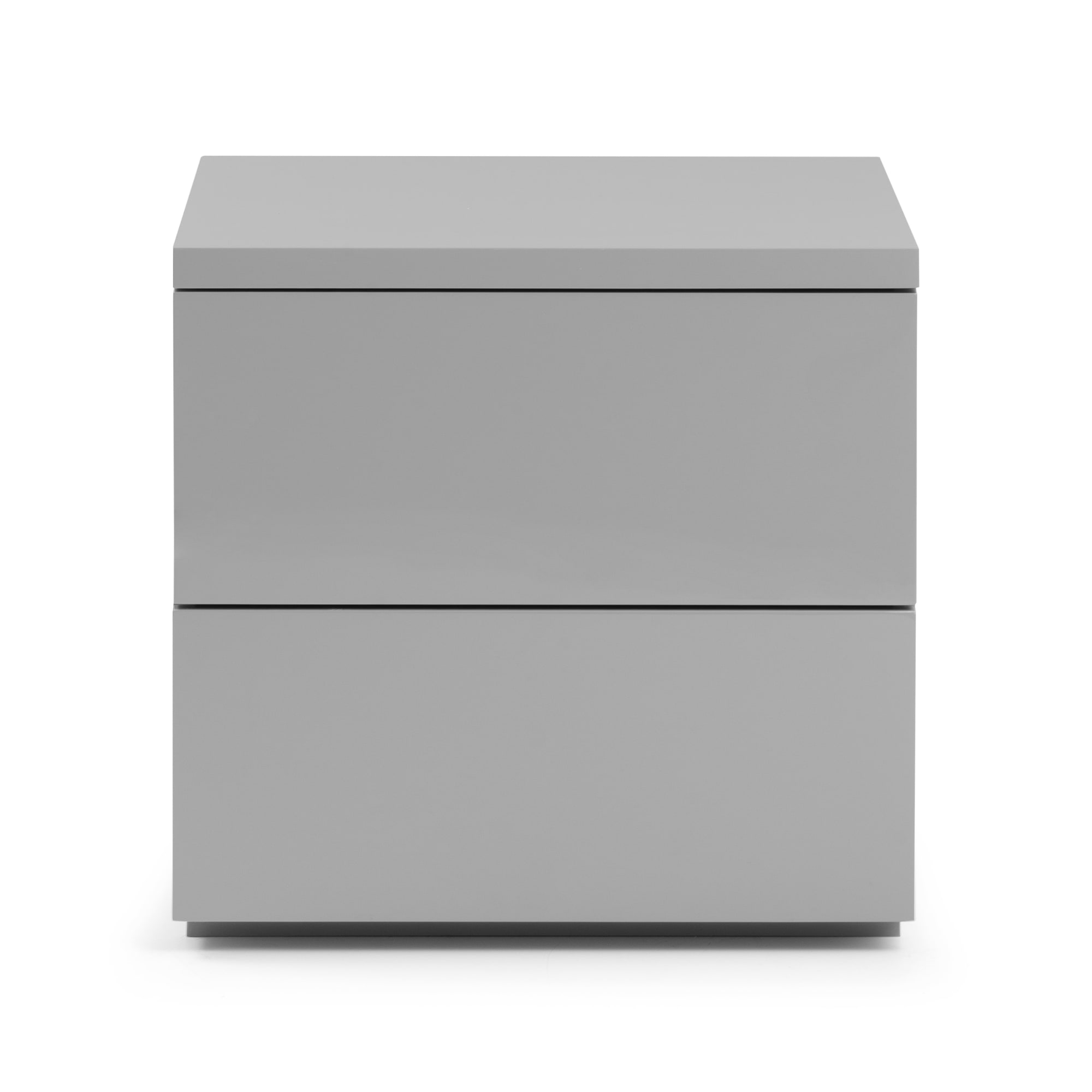 Monaco 2 Drw Bedside - Grey Gloss