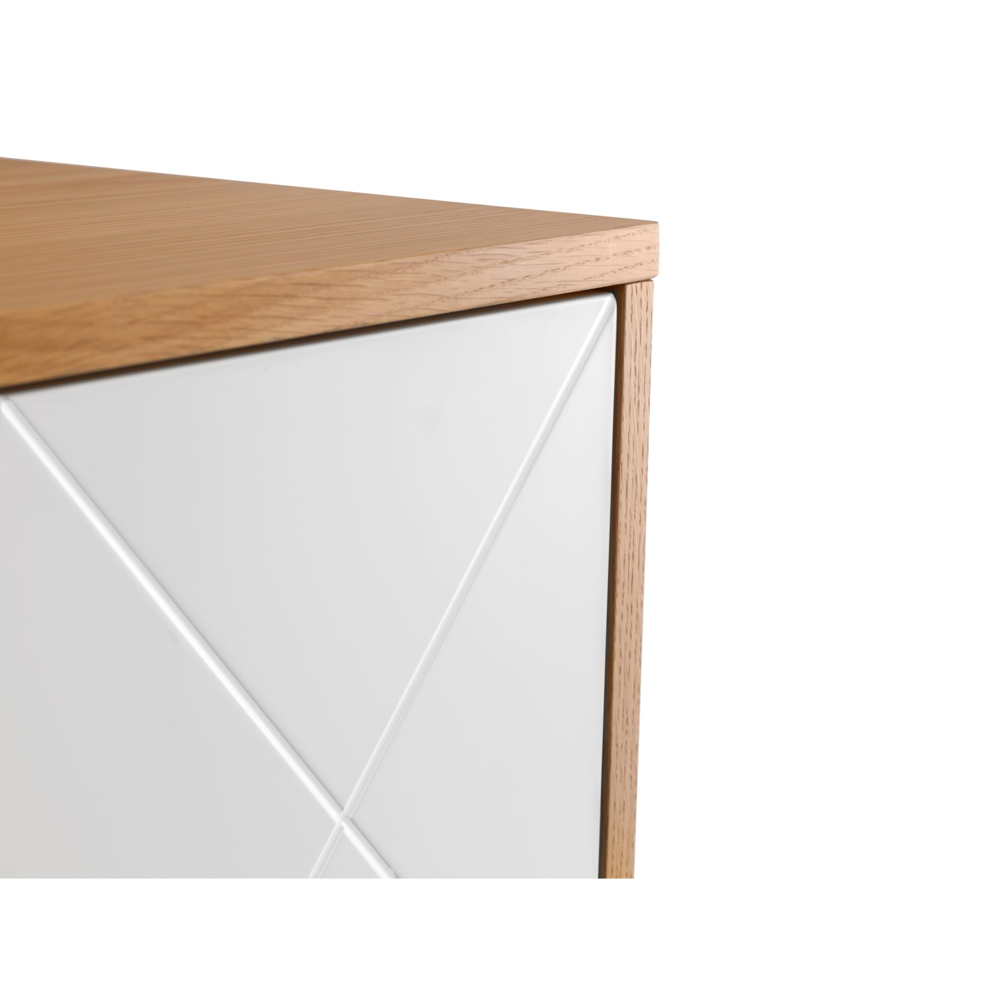 Moritz 4 Door Cabinet - Oak & White