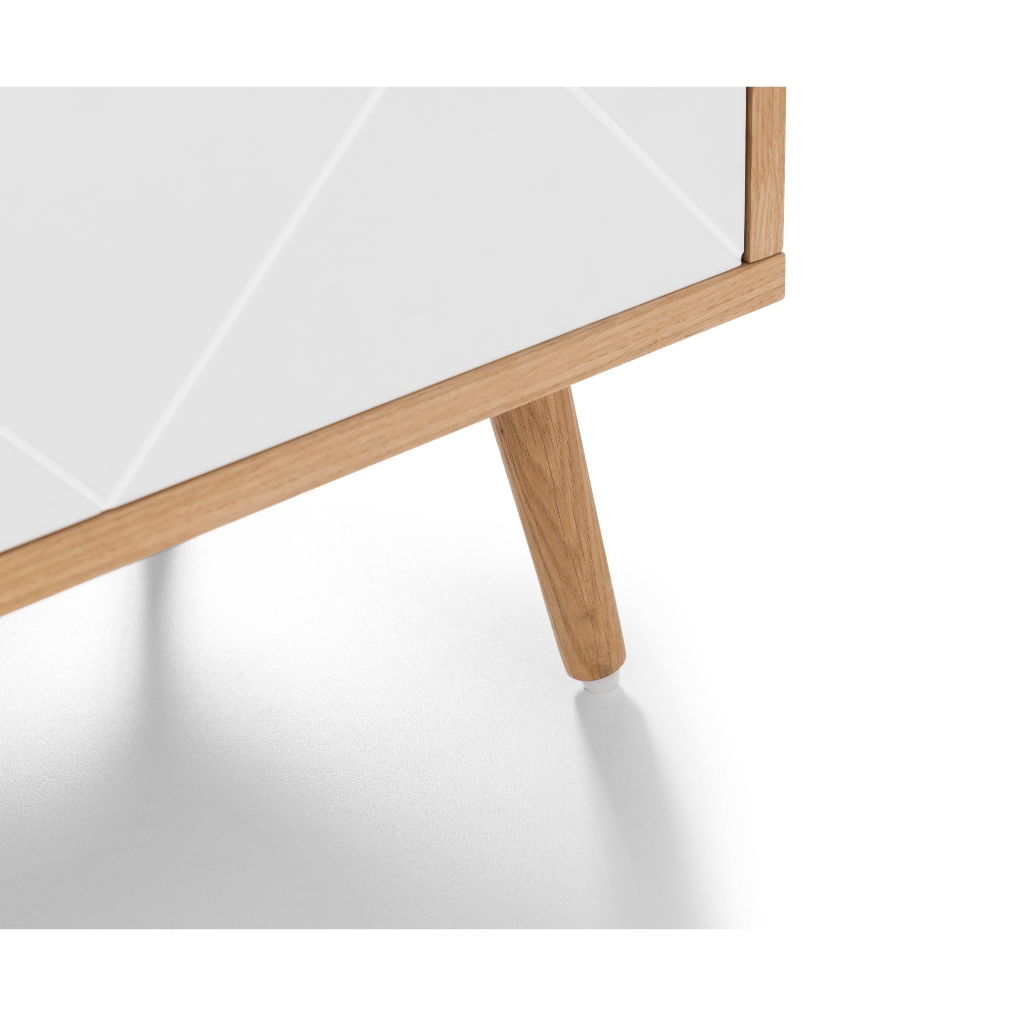 Moritz 4 Door Cabinet - Oak & White