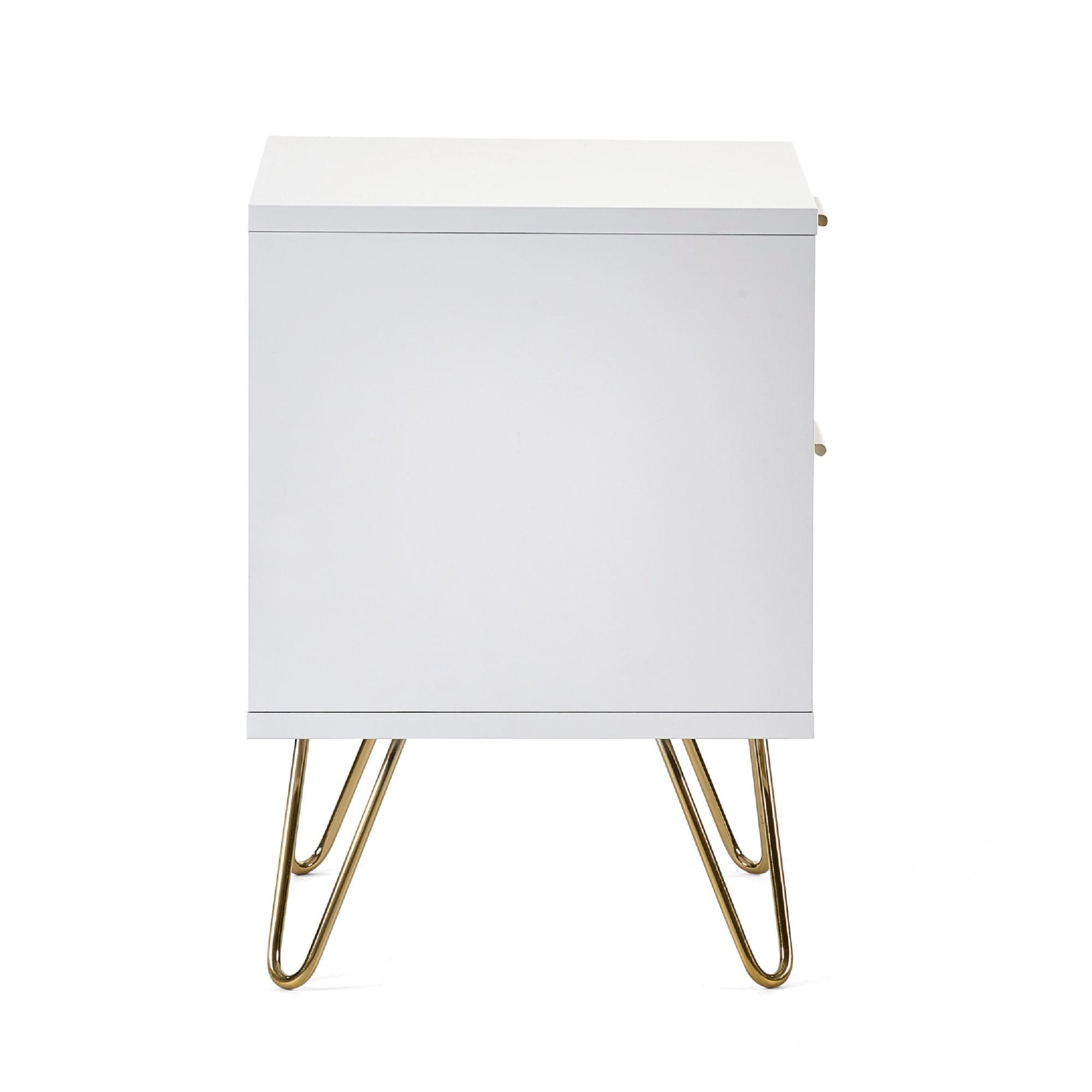 Murano 2 Drawer Bedside - Matt White