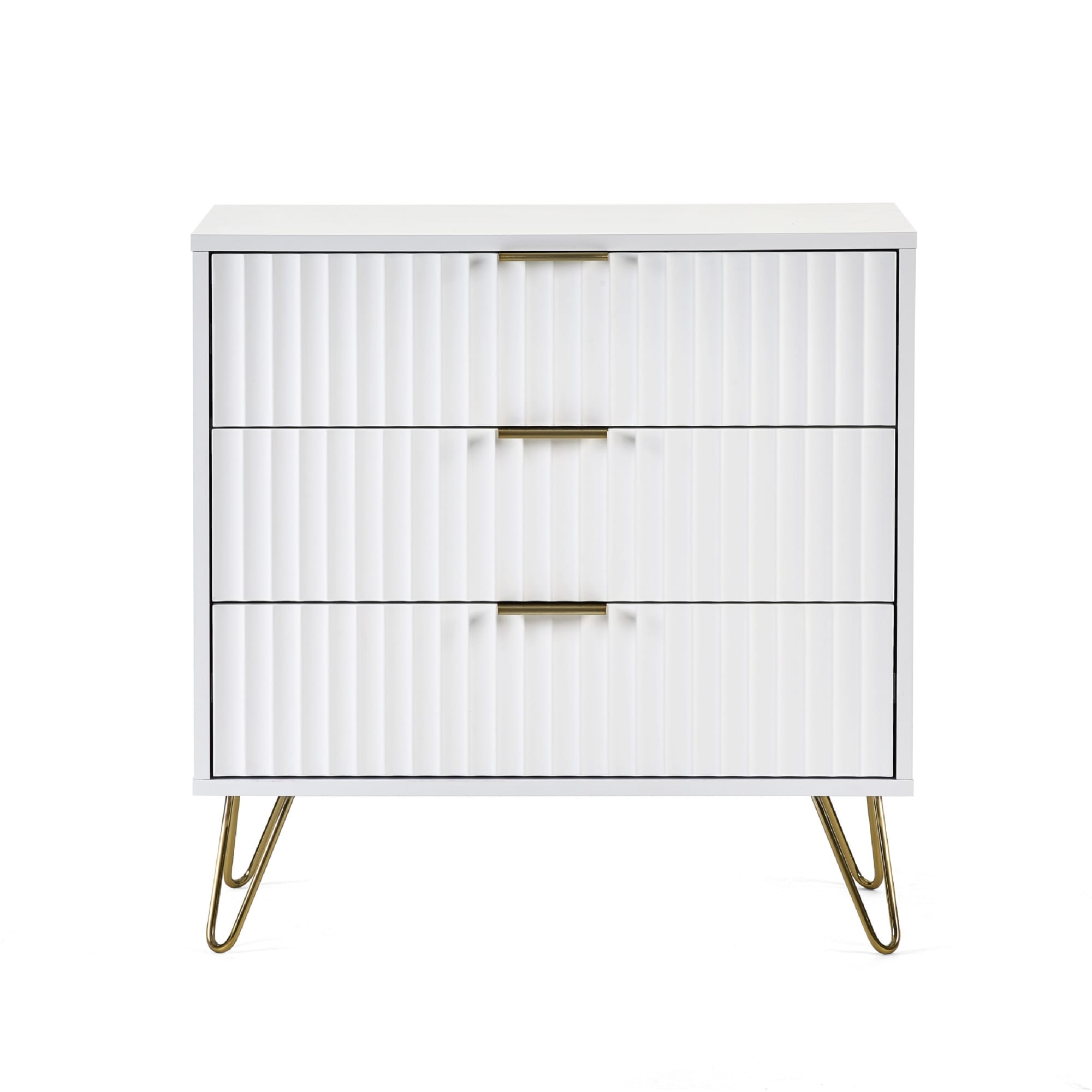 Murano 3 Drawer Chest - Matt White