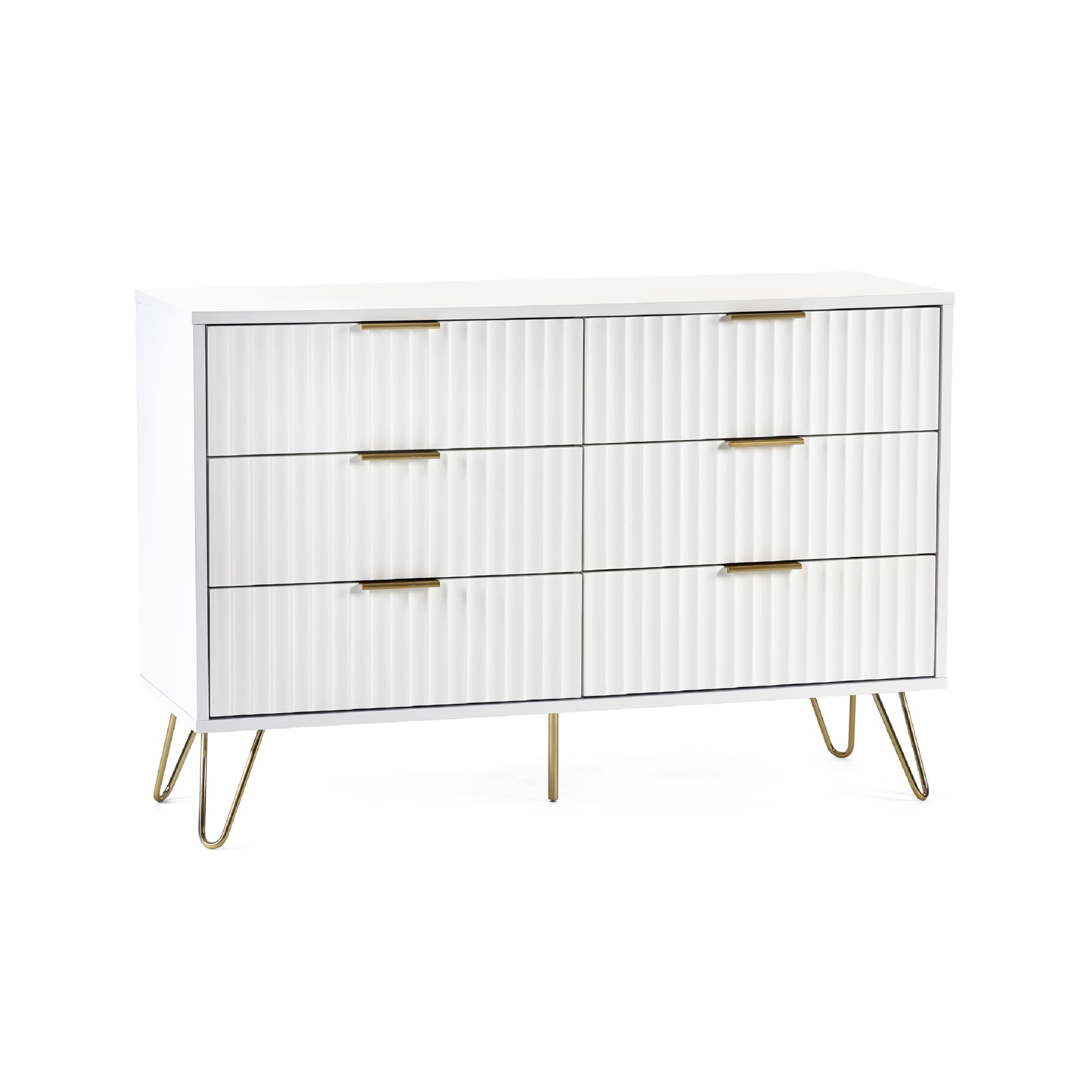 Murano 6 Drawer Chest - Matt White