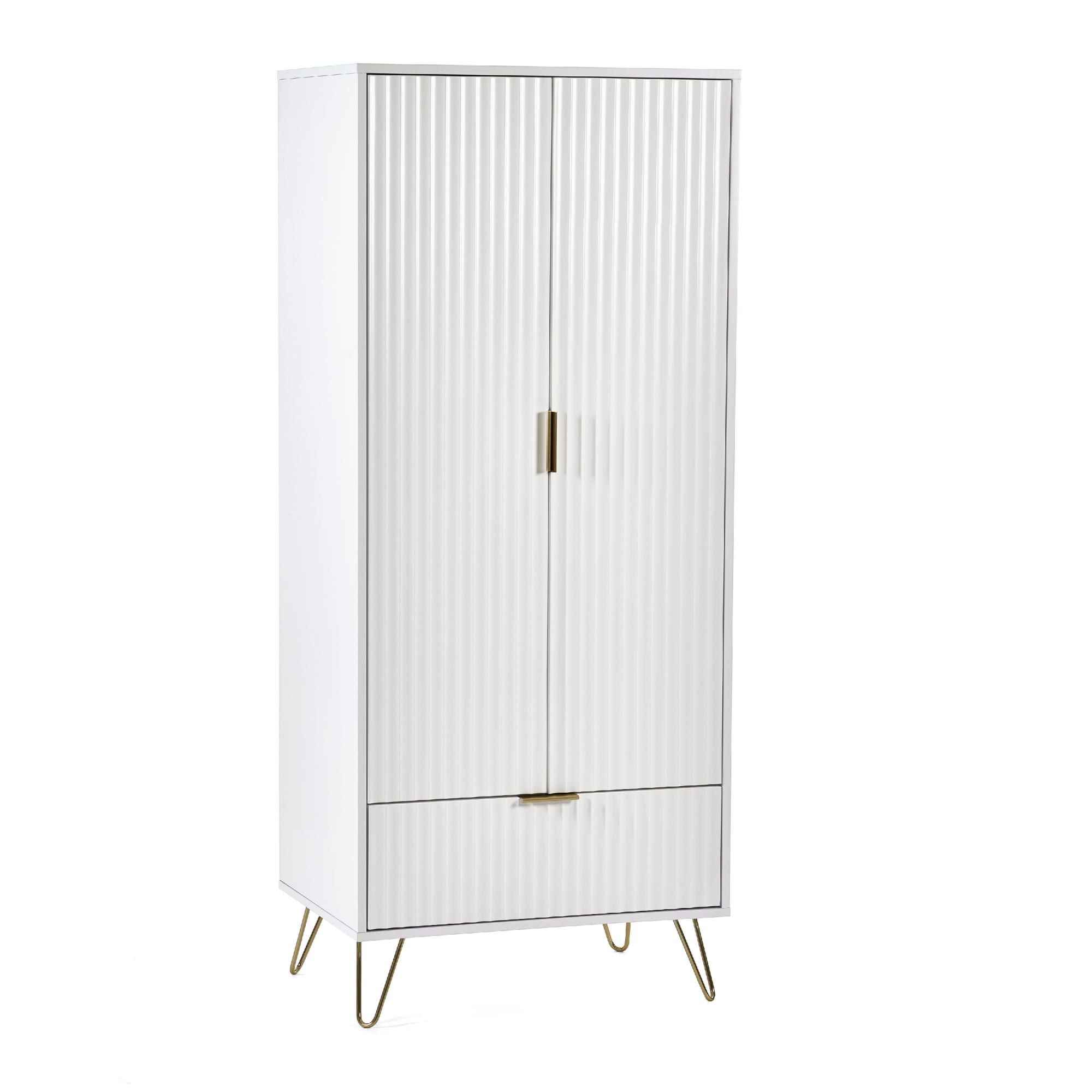 Murano 2 Door 1 Drawer Wardrobe - Matt White