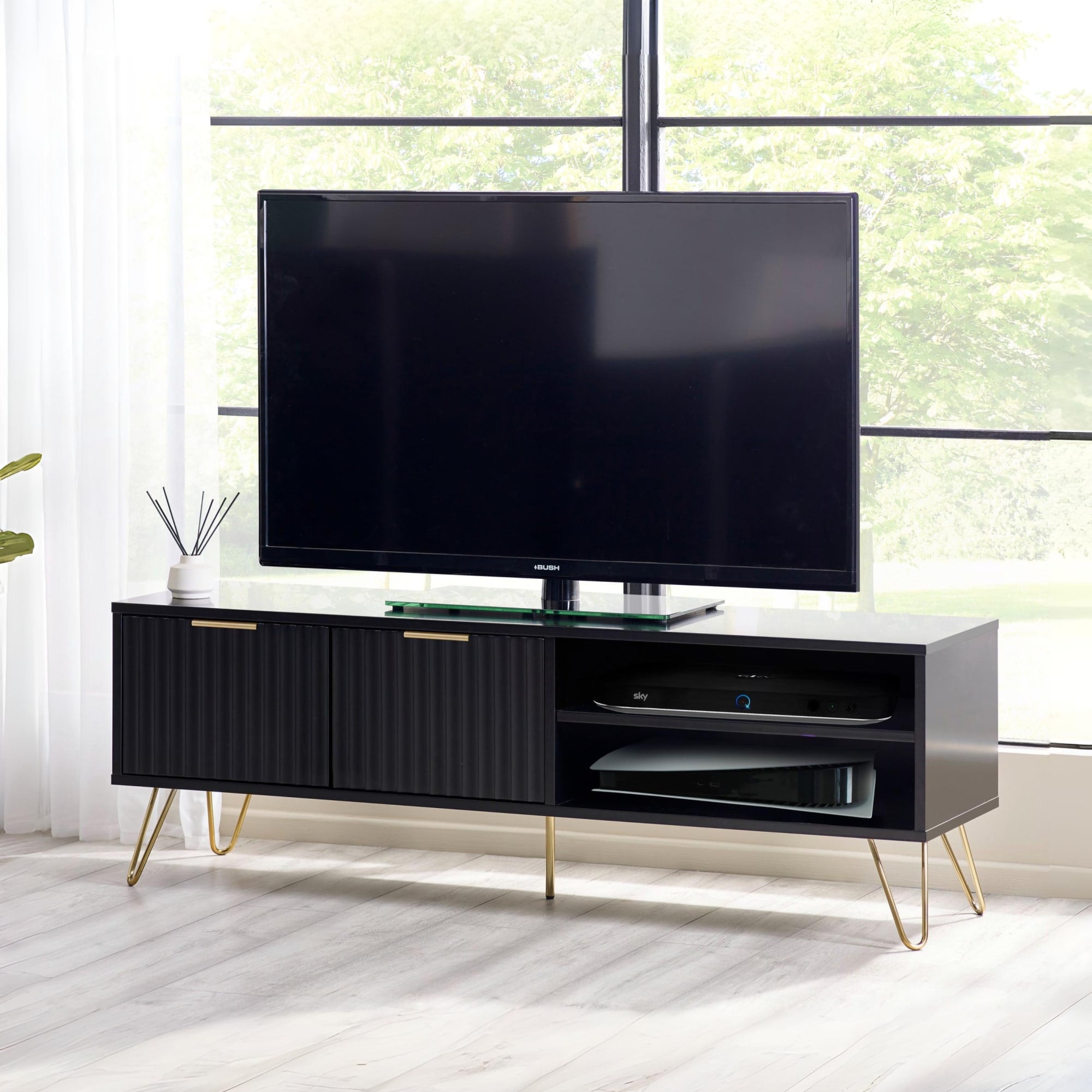 Murano Tv Unit - Matt Black