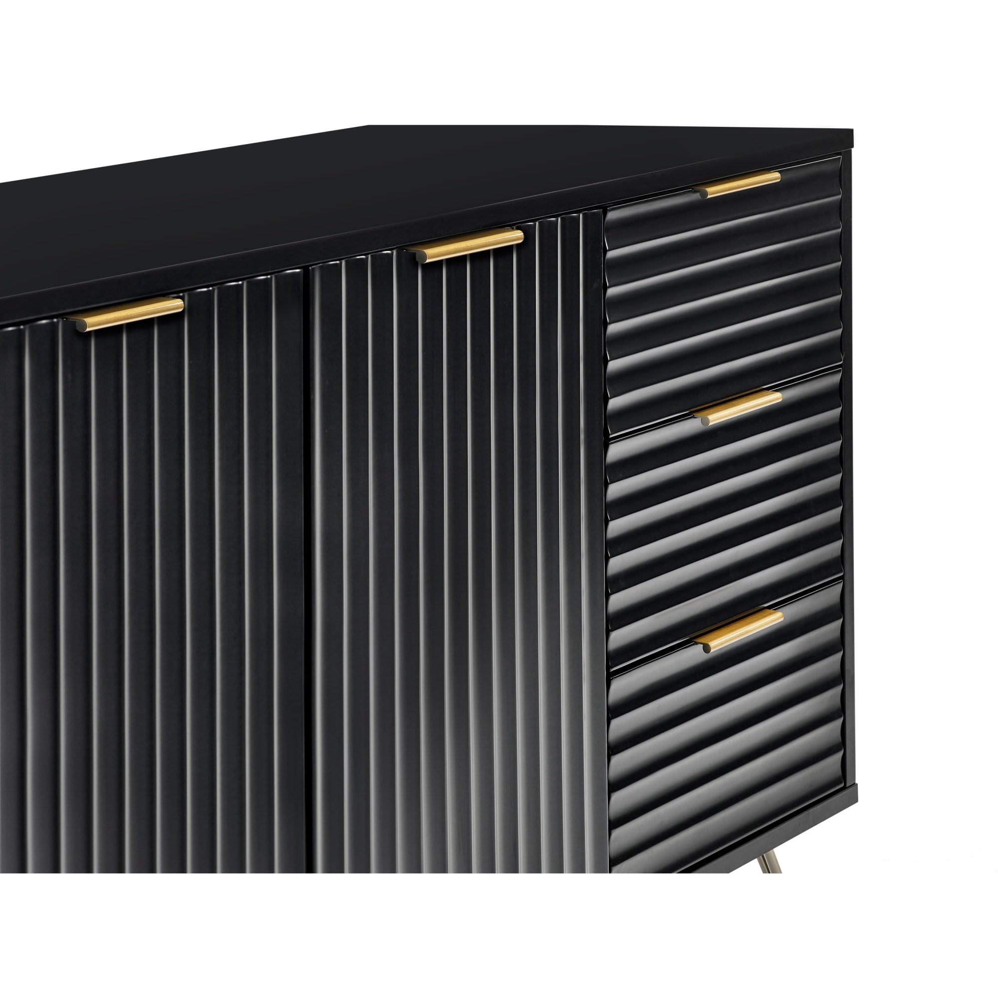 Murano Large Sideboard - Matt Black