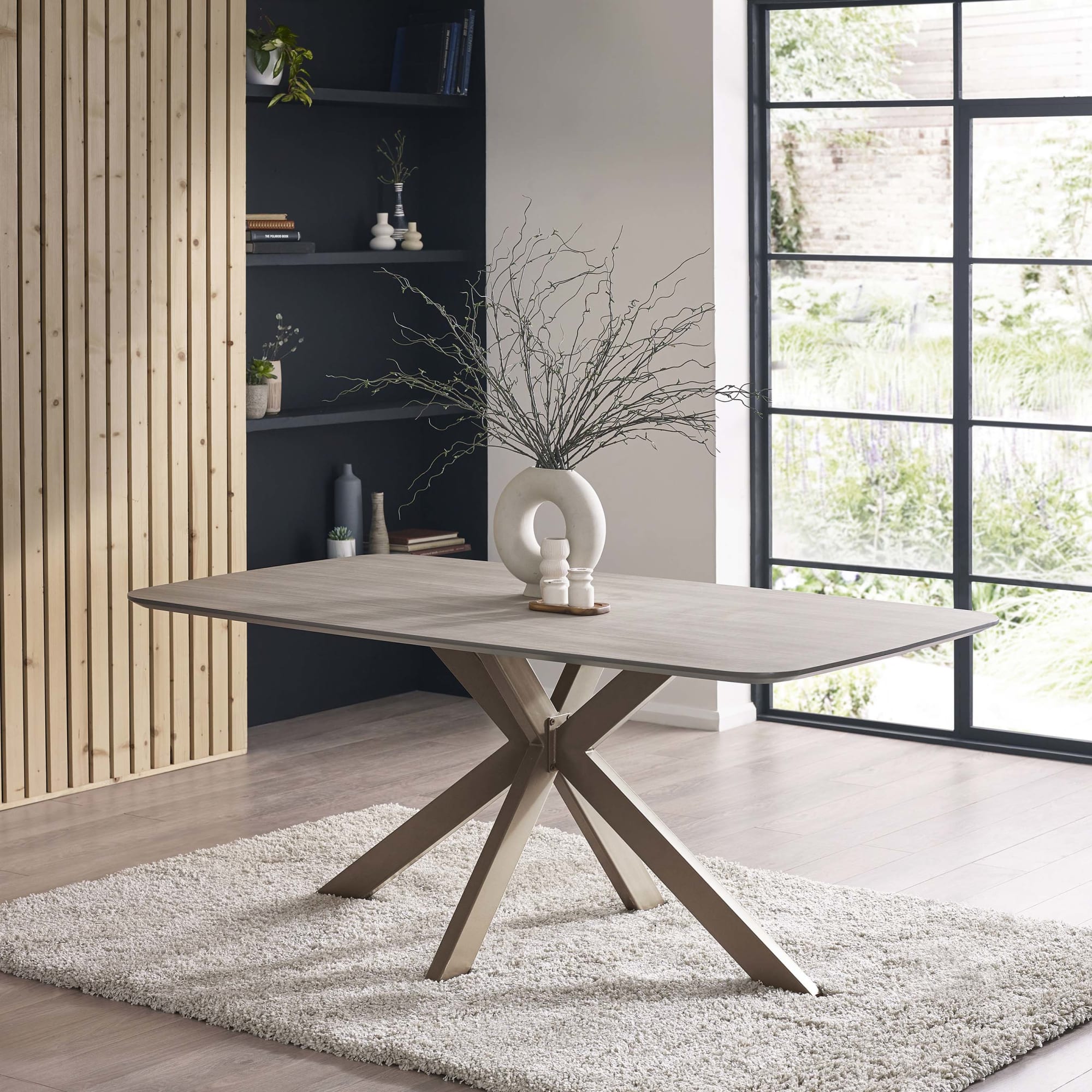 Noah Taupe Rectangular Dining Table