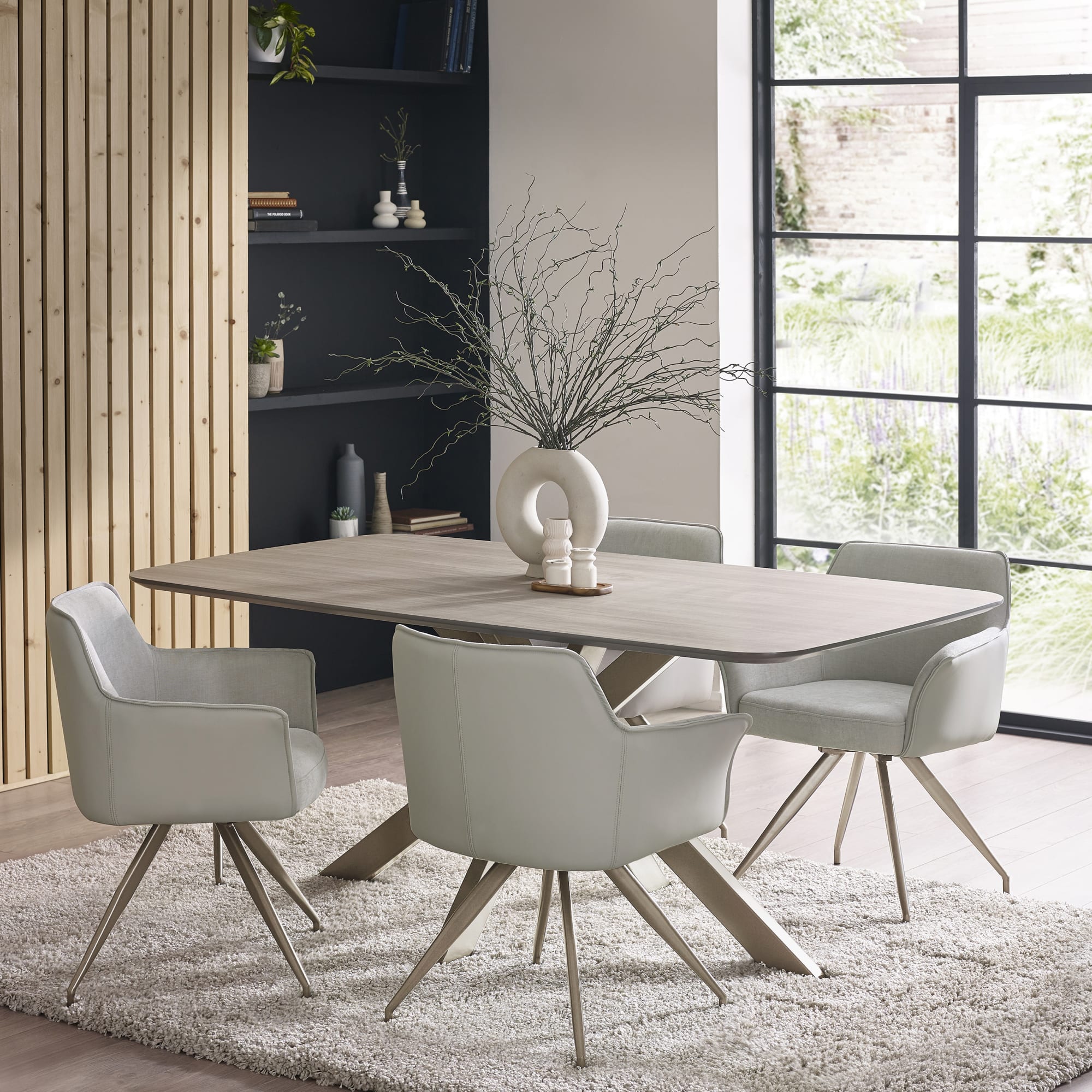 Noah Taupe Rectangular Dining Table