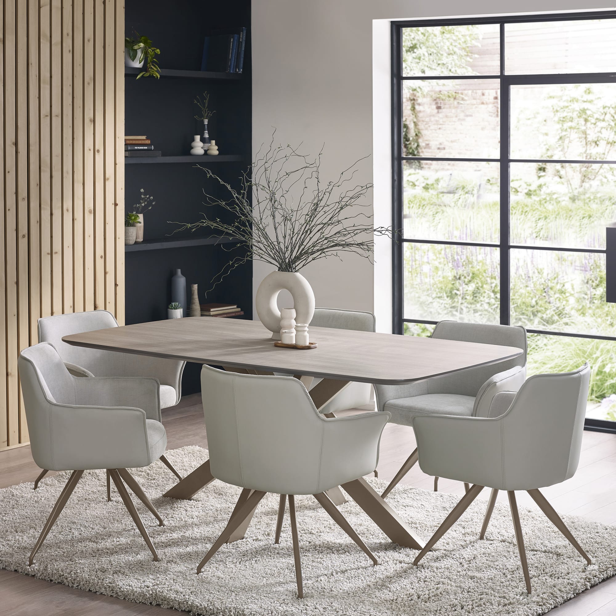 Noah Taupe Rectangular Dining Table