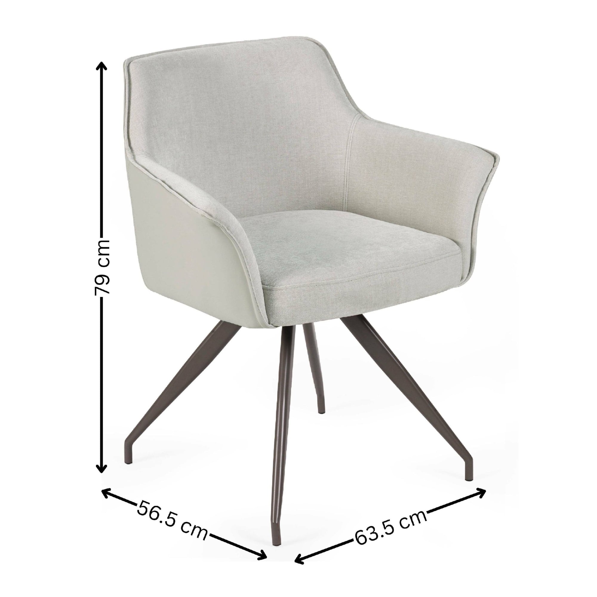 Noah Ivory Fabric Dining Chair