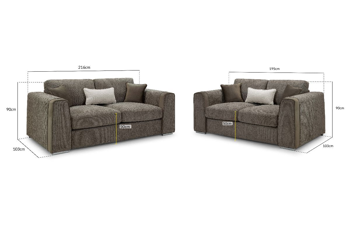 Naples Sofa Mocha 3+2 Set
