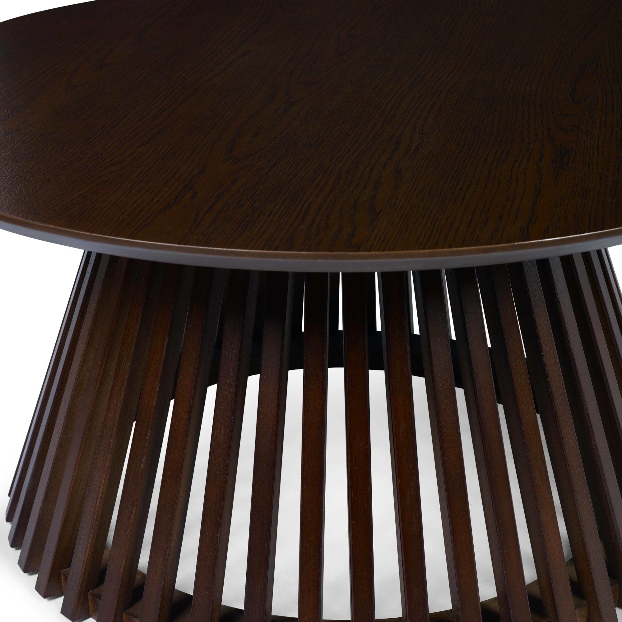 Ollie Dark Oak 80cm Round Coffee Table