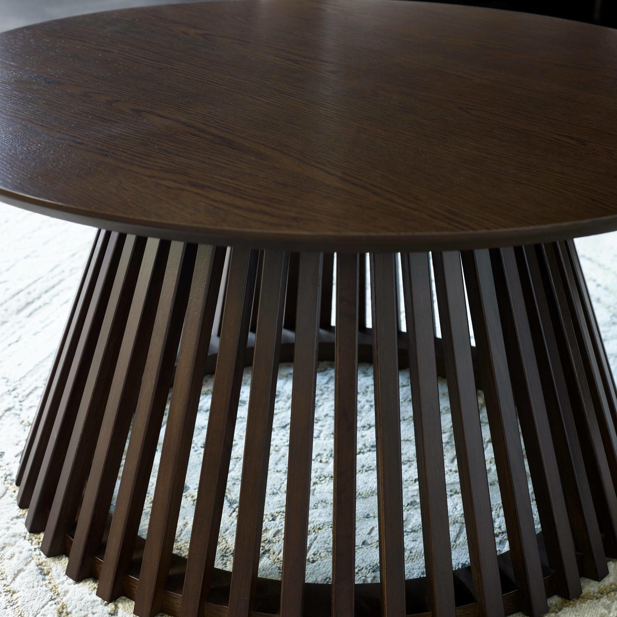 Ollie Dark Oak 80cm Round Coffee Table