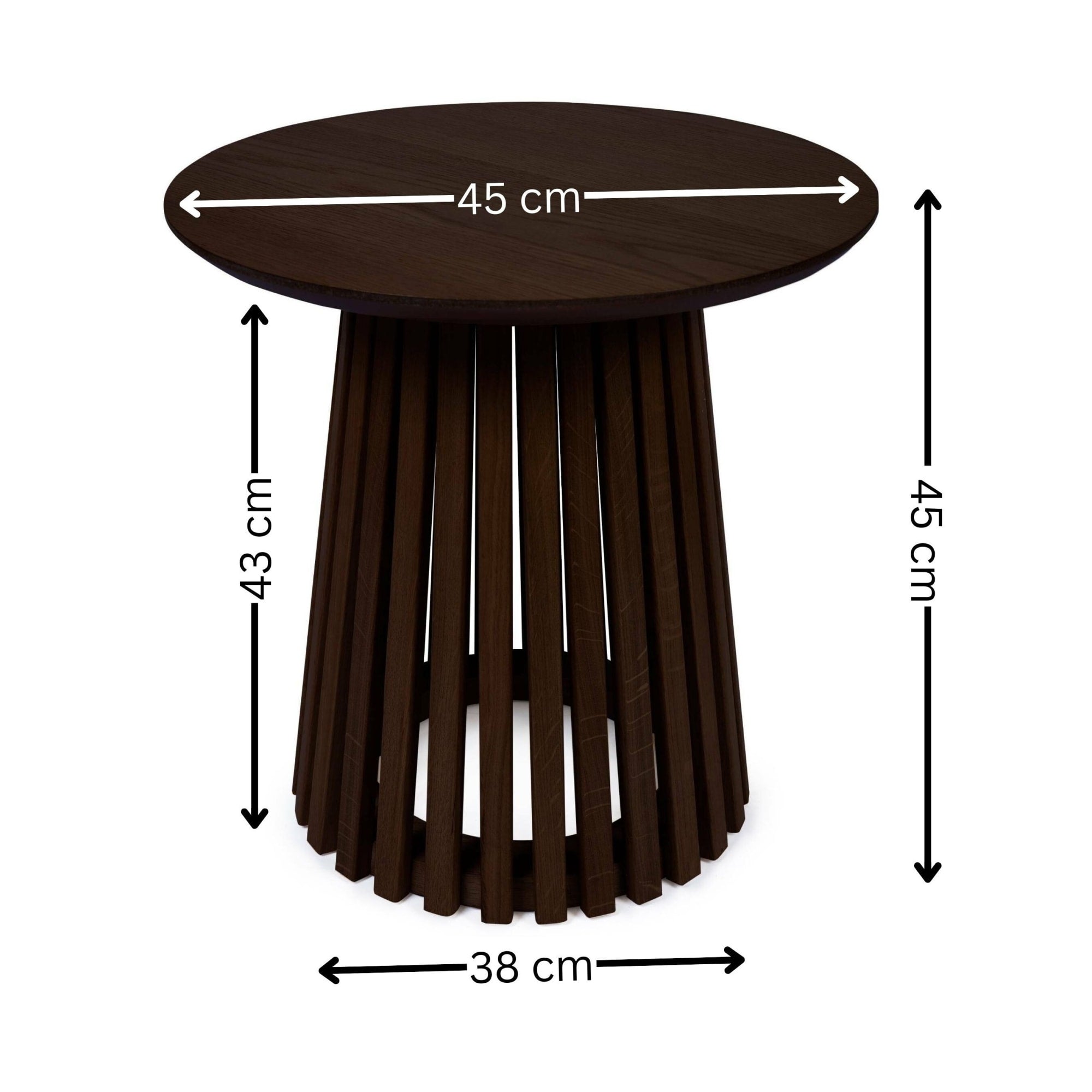 Ollie Dark Oak 45cm Round Lamp Table