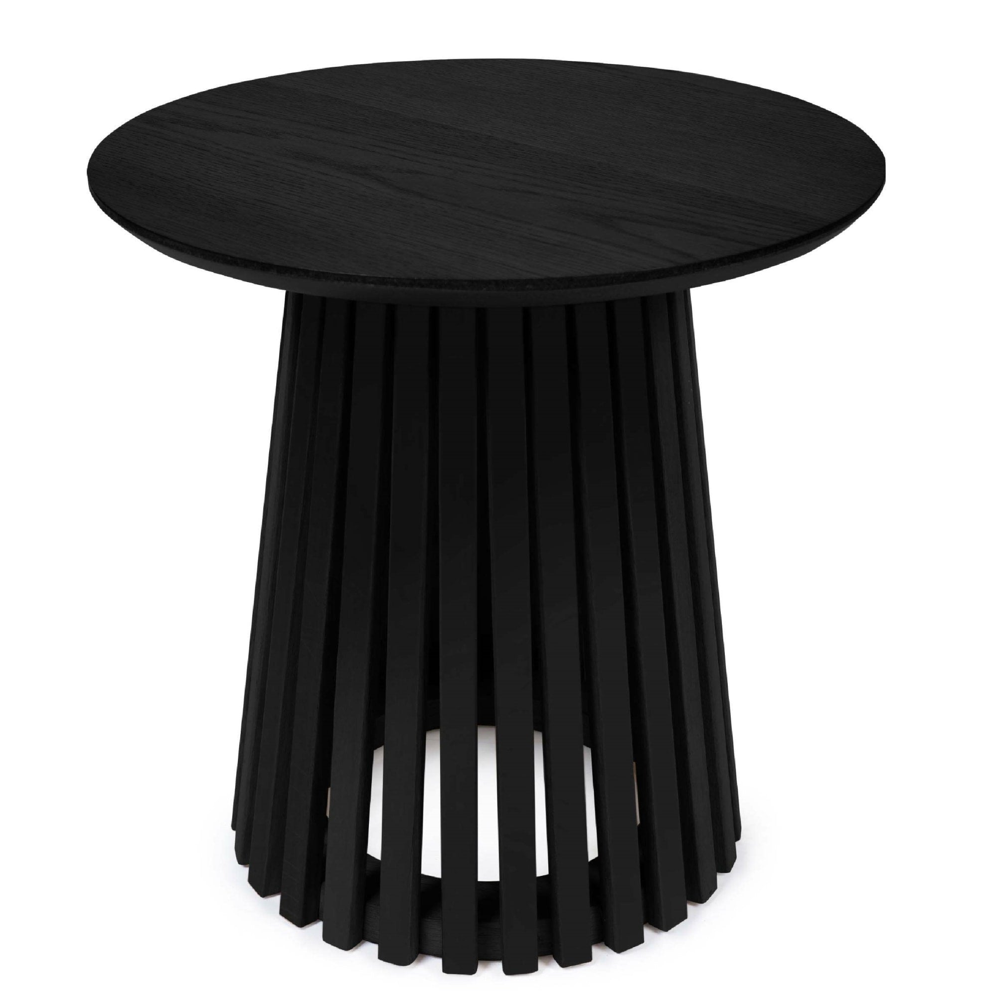 Ollie Black 45cm Round Lamp Table