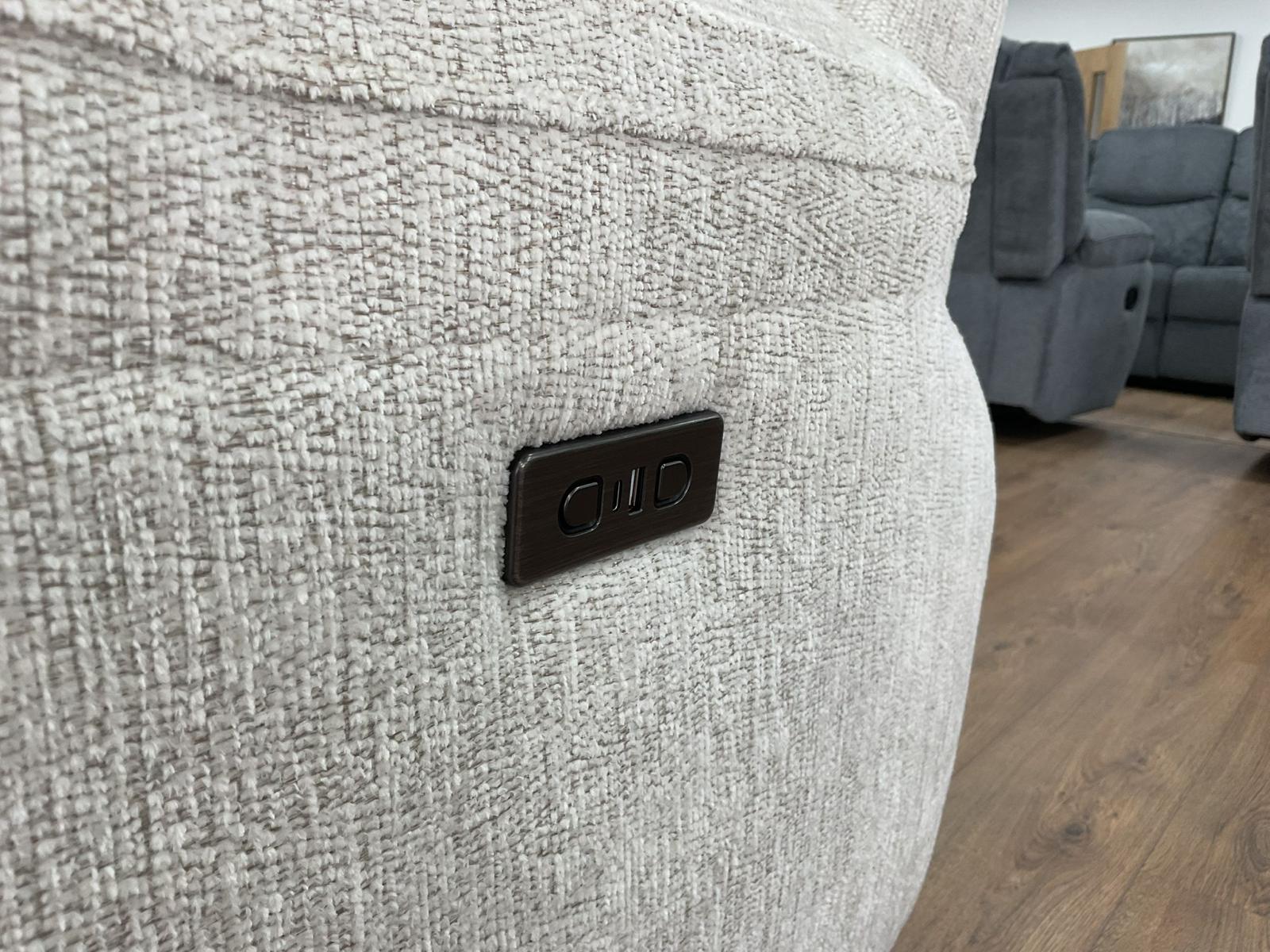 Owen Electric Recliner Sofa Beige 2 Seater