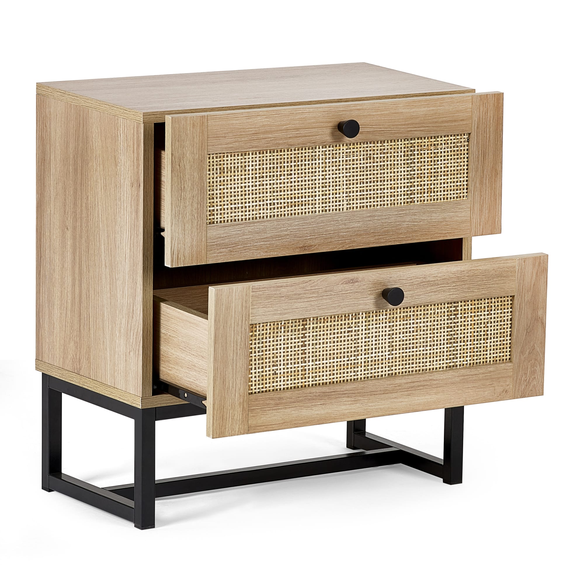 Padstow 2 Drawer Bedside - Oak