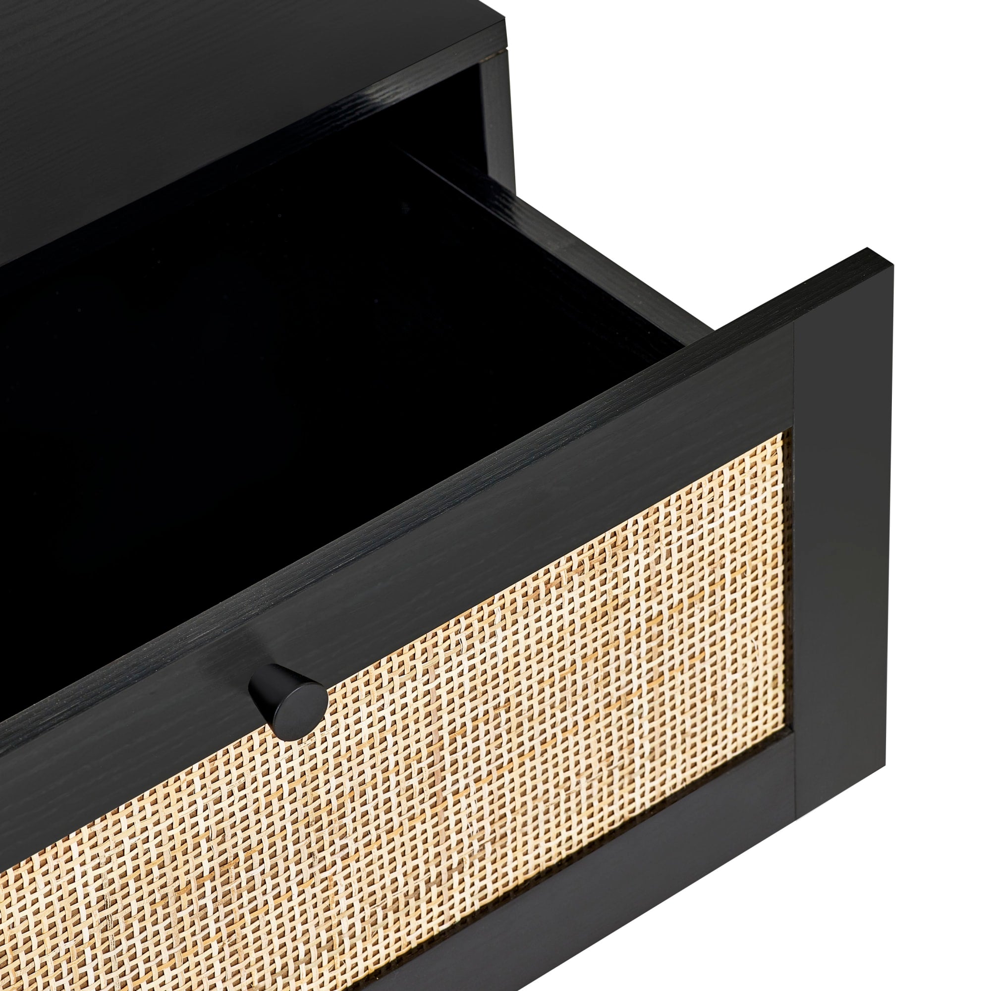 Padstow 2 Drawer Bedside - Black