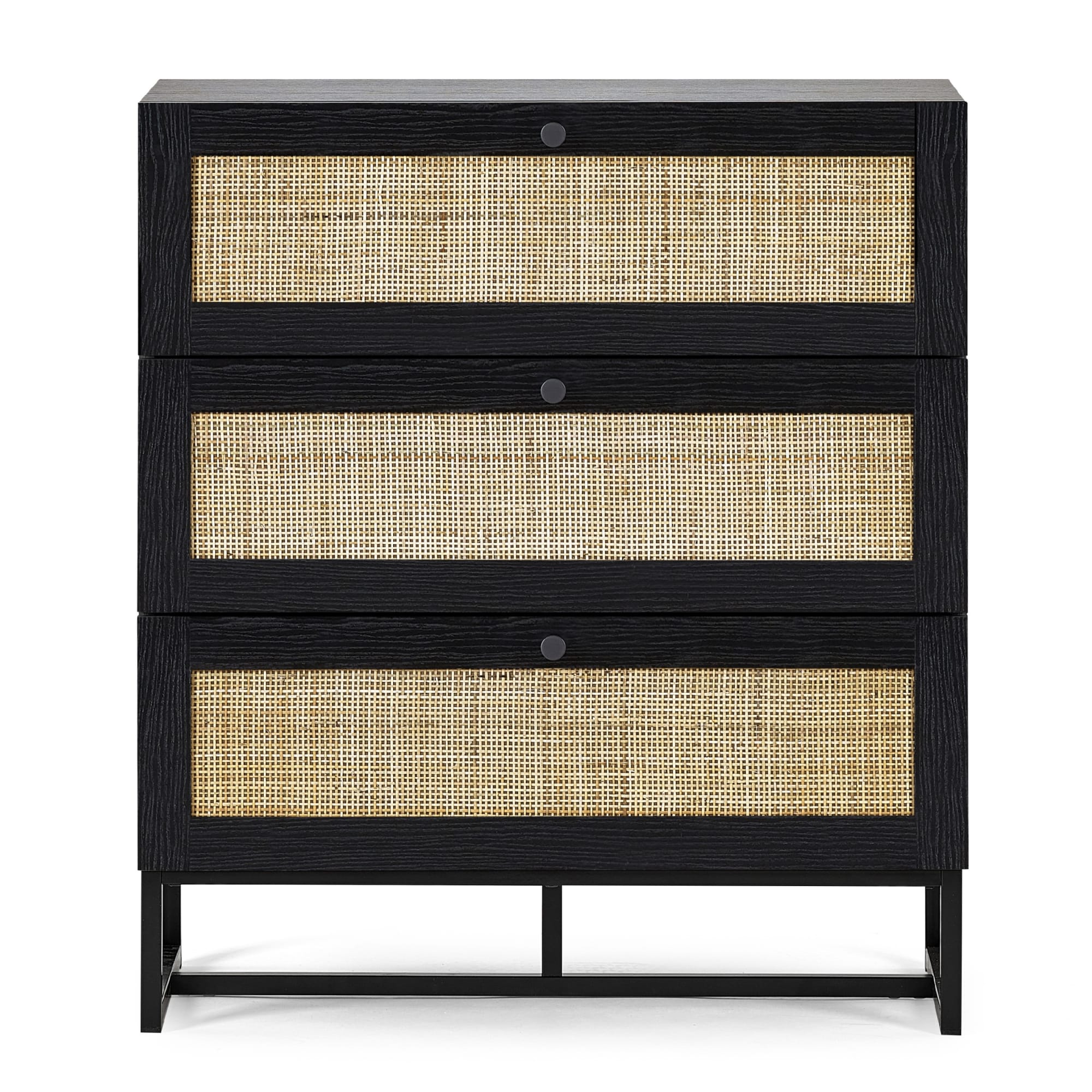 Padstow 3 Drawer Chest - Black