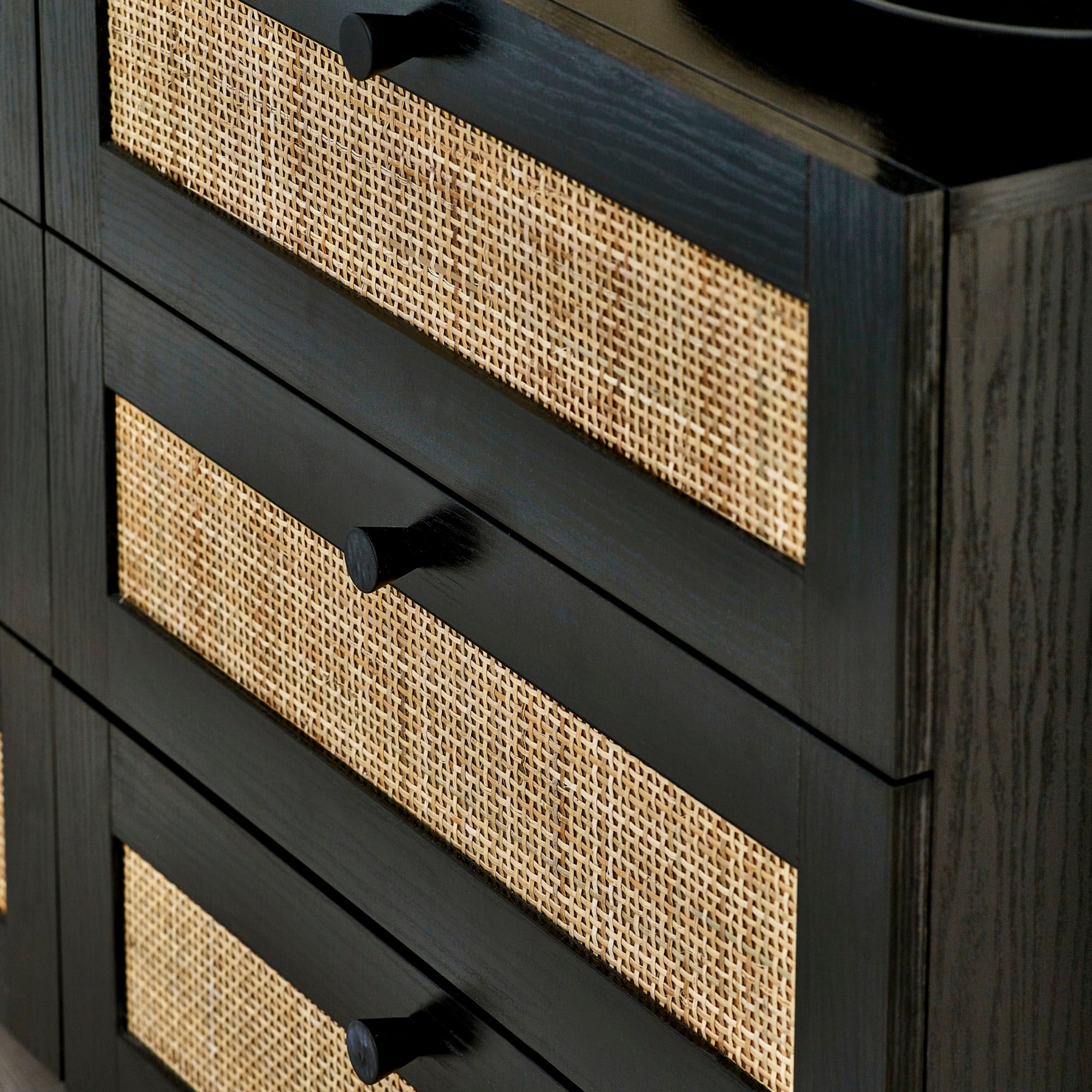 Padstow 6 Drawer Chest - Black