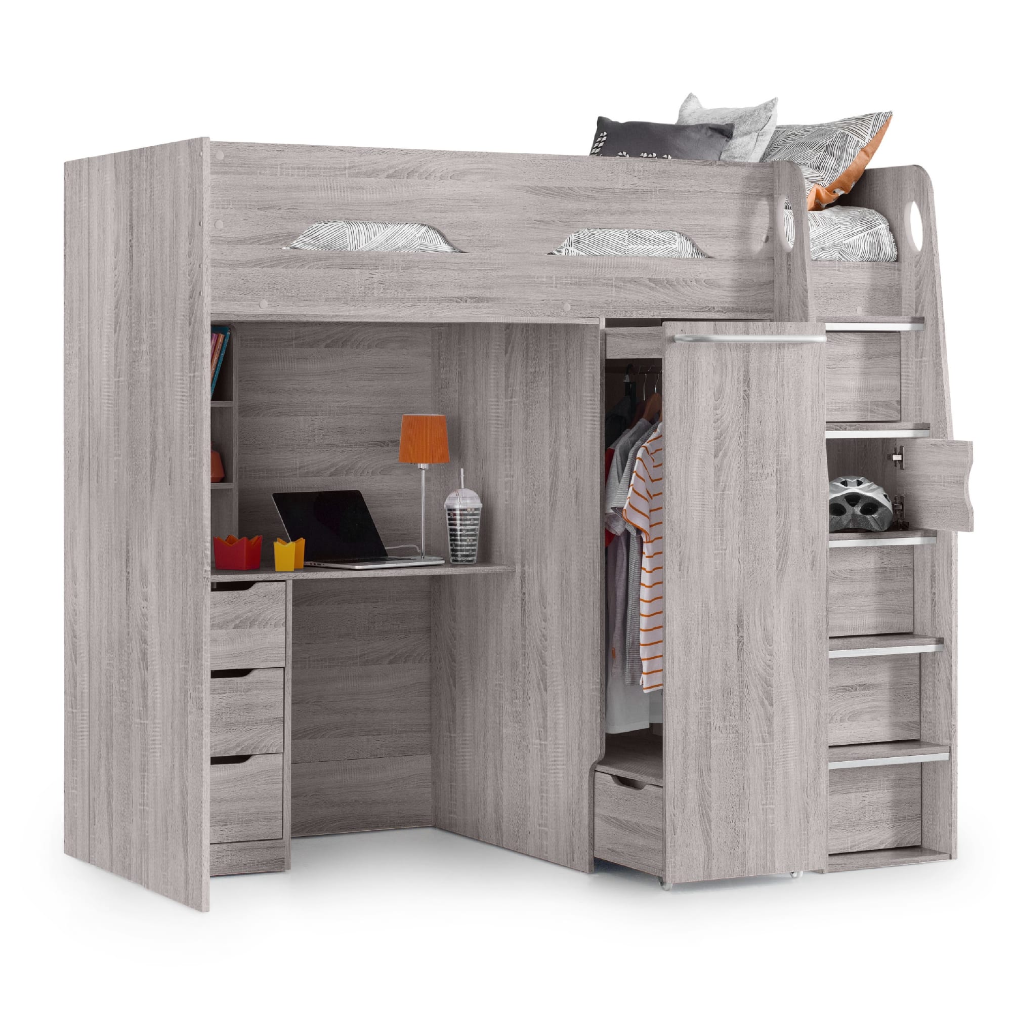 Pegasus Highsleeper Grey Oak