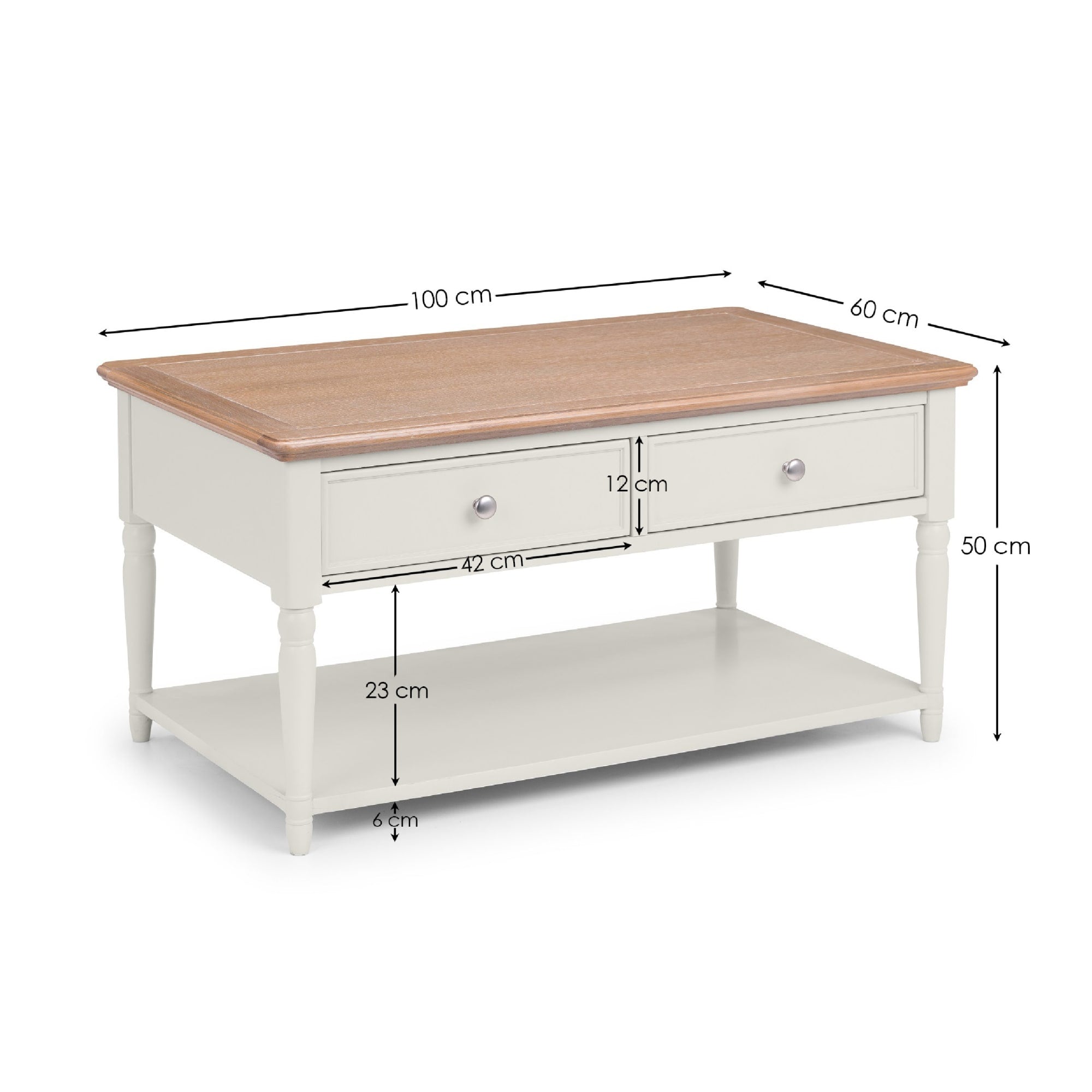 Provence 2 Drawer Coffee Table