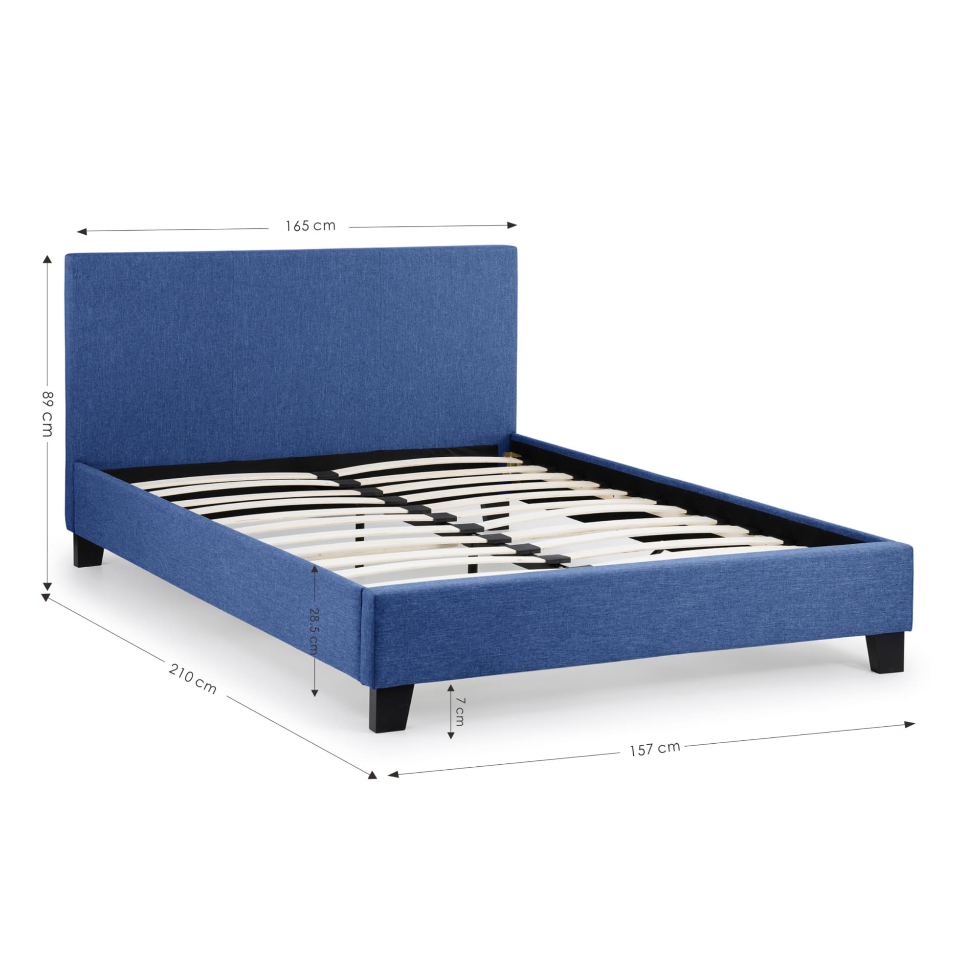 Rialto 150cm King Bed Dark Blue