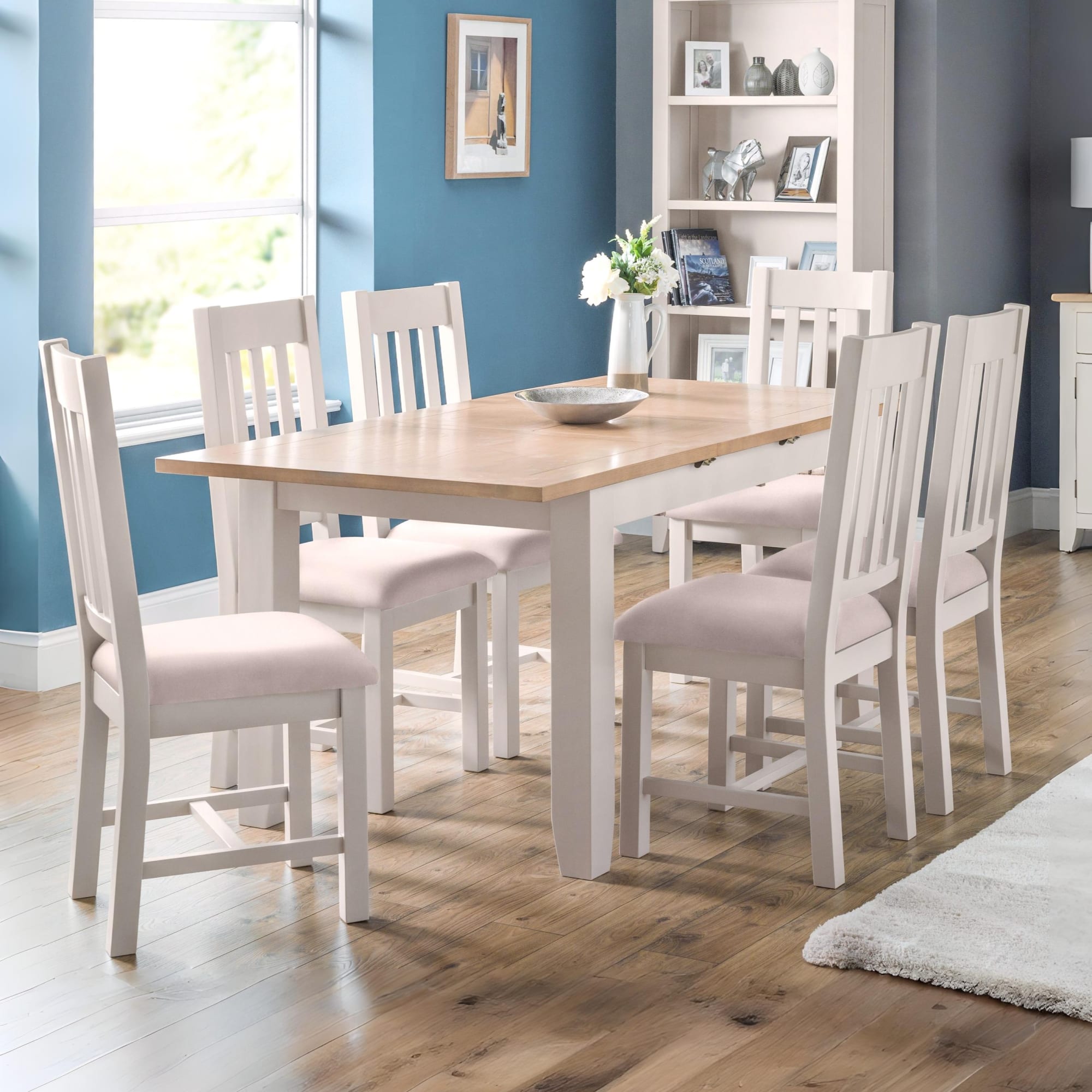 Richmond Extending Dining Table - Elephant Grey/Pale Oak