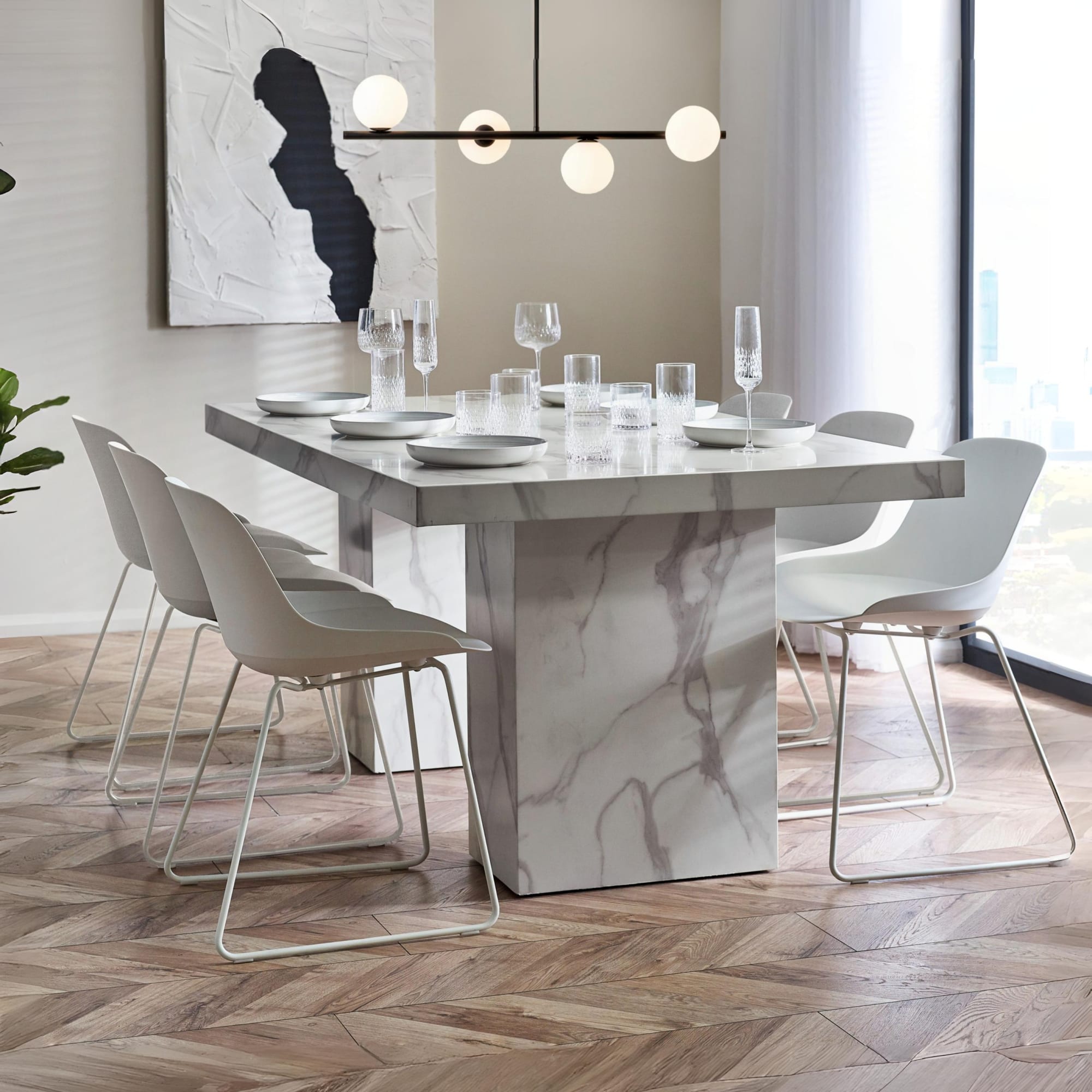 Rome Dining Table - White