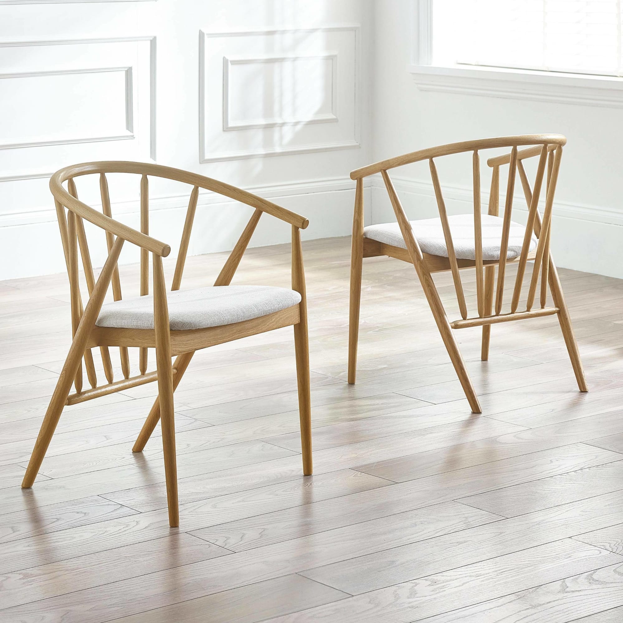 Rory Oak Curved Back Dining Chair