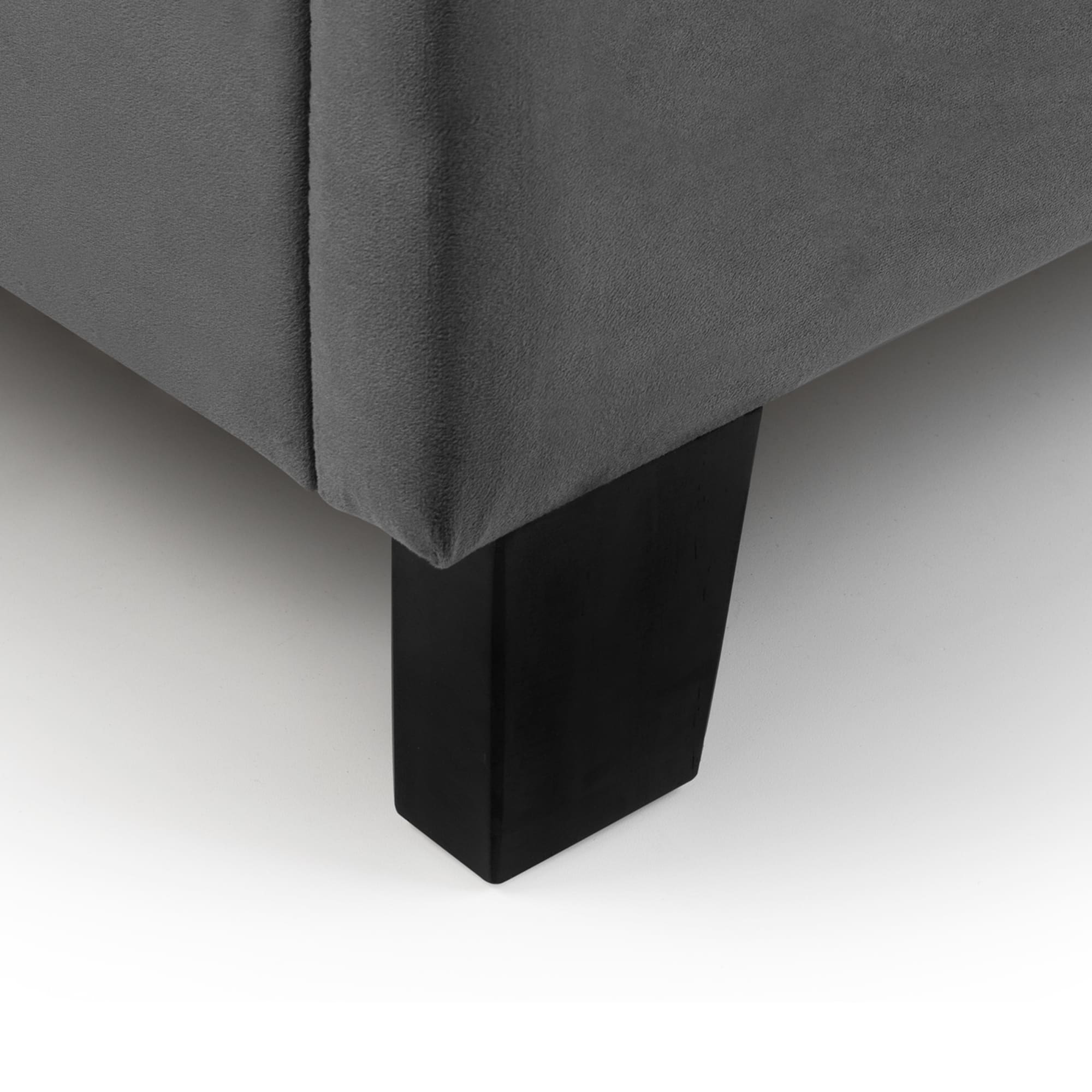 Rosa Grey Velvet Upholstered 150cm King Bed