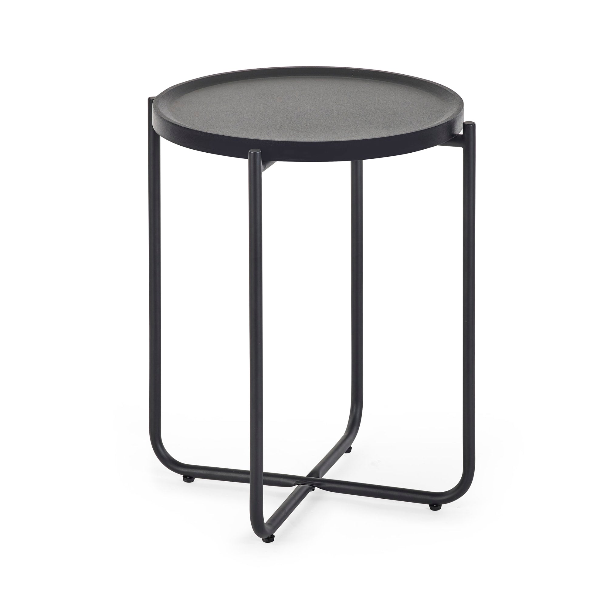 Sagrada Round Black Coffee and Lamp Table Set
