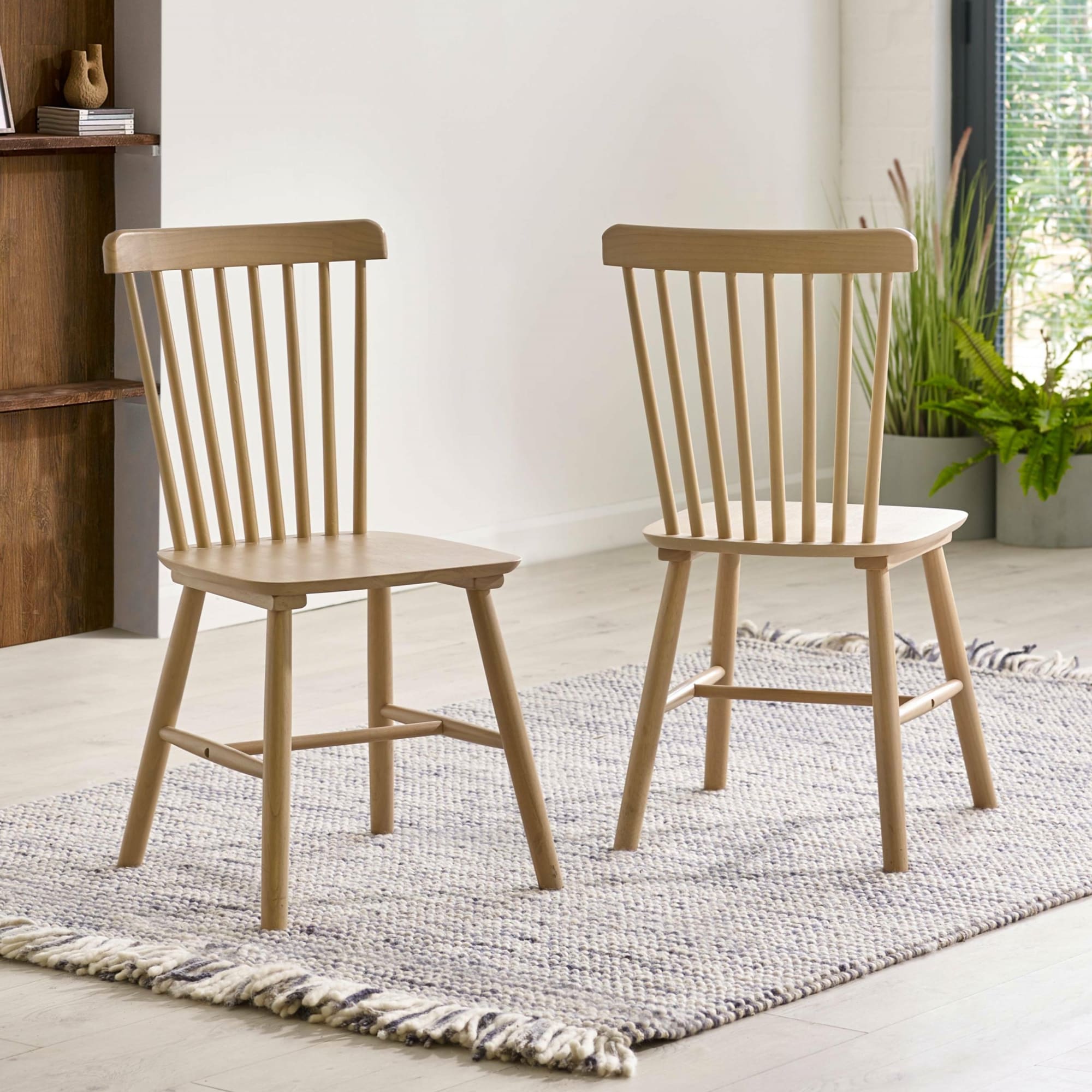 Set of 2 Sakura Oak Dining Chairs