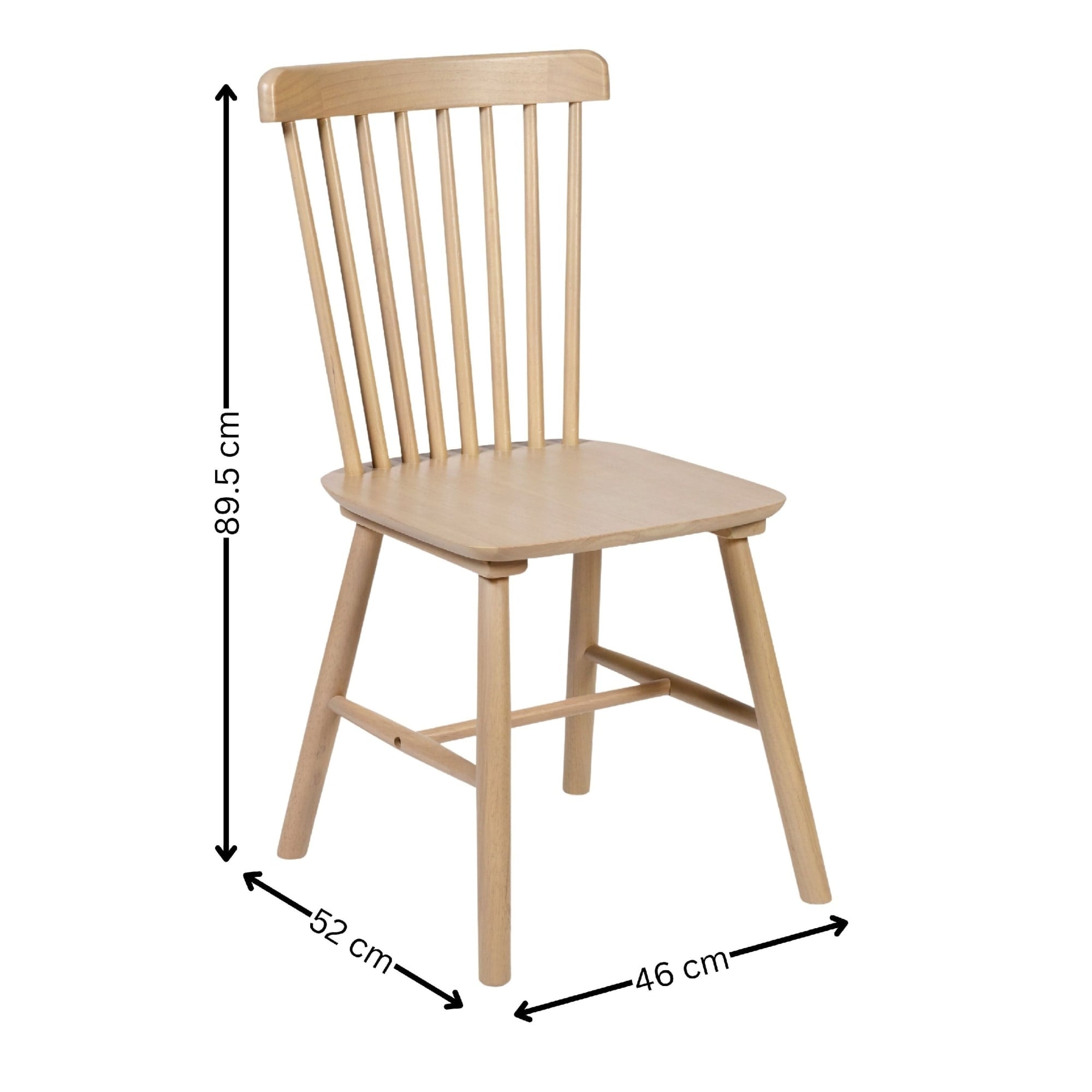 Set of 2 Sakura Oak Dining Chairs