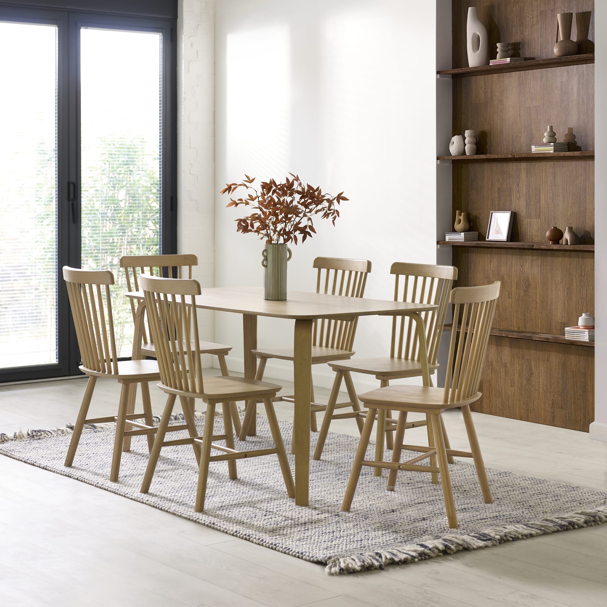Set of 2 Sakura Oak Dining Chairs