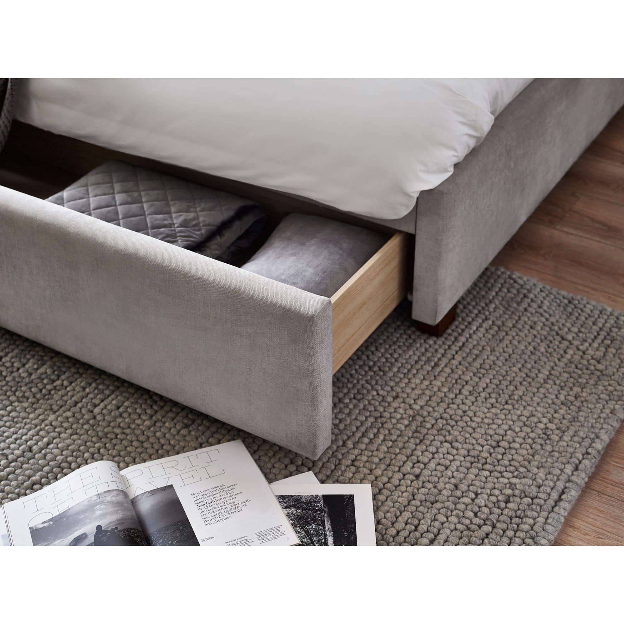 Savannah Double Bed 135Cm - Grey