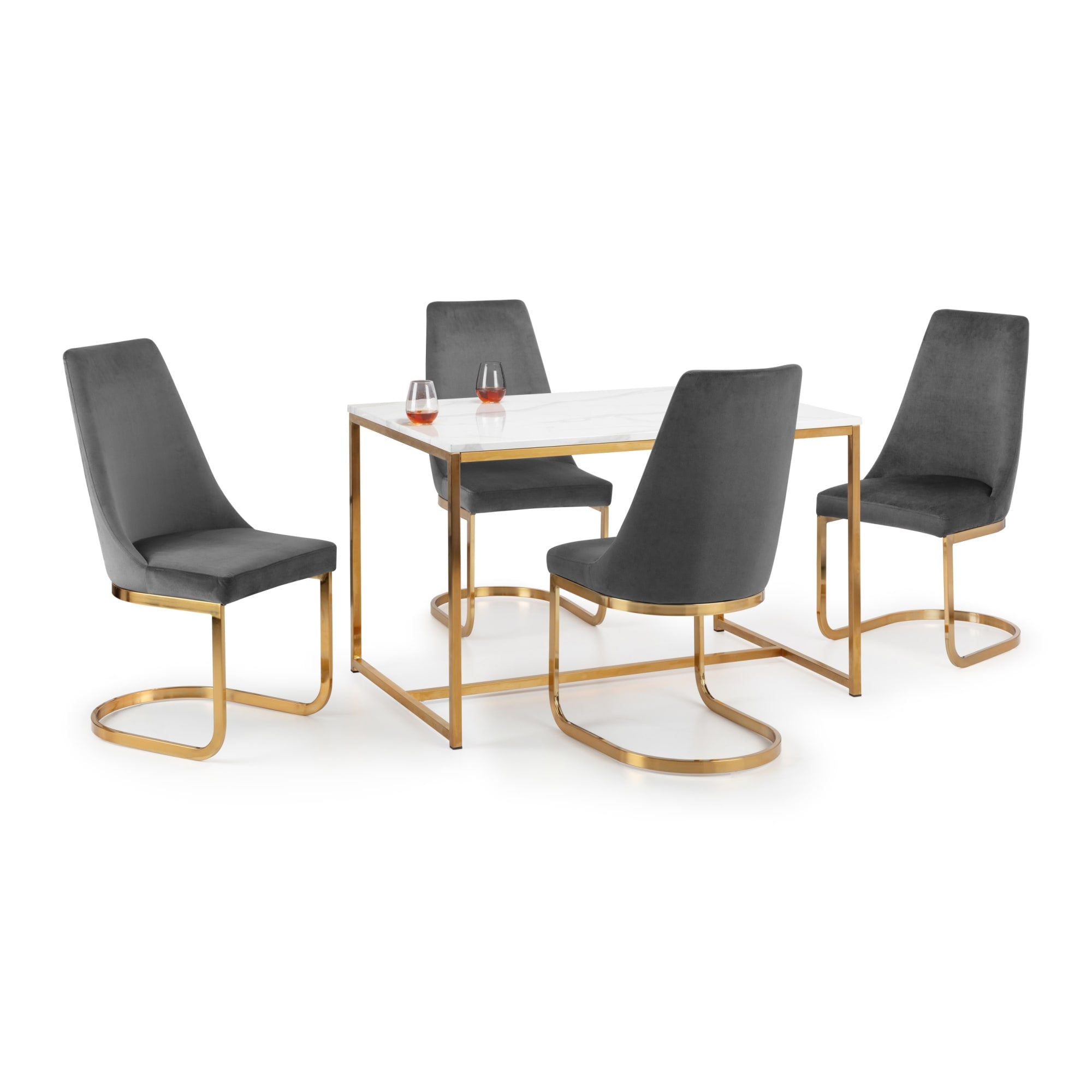 Scala Dining Table - Gold
