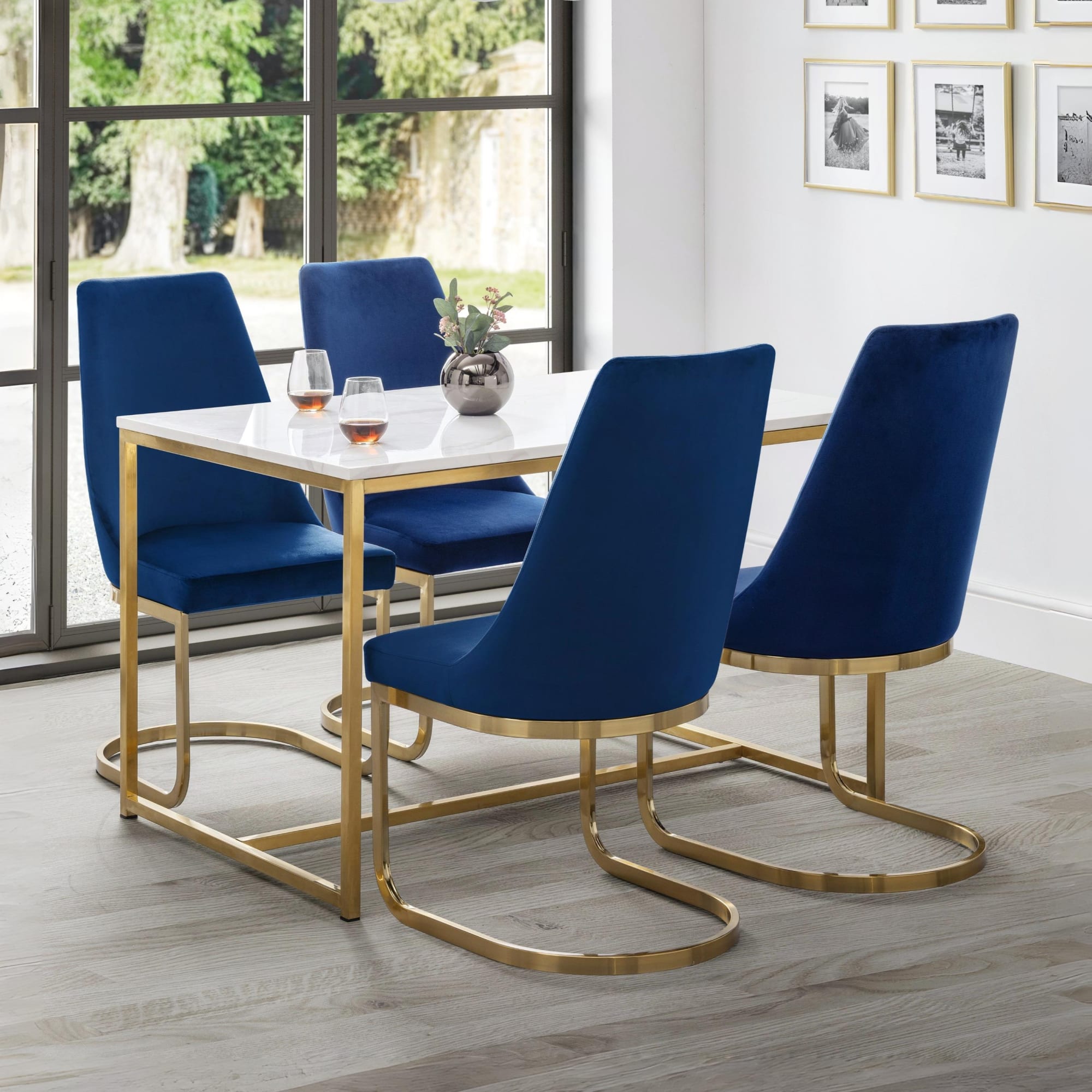 Scala Dining Table - Gold