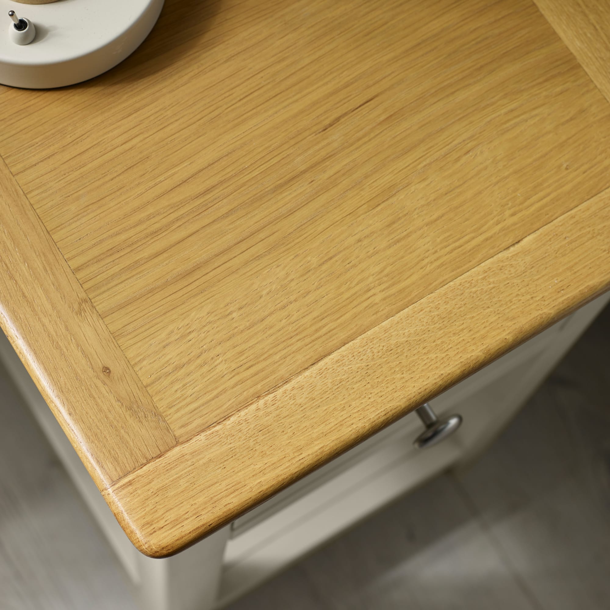 Somerset Truffle Grey and Oak Compact 1 Drawer Bedside Table with Shelf