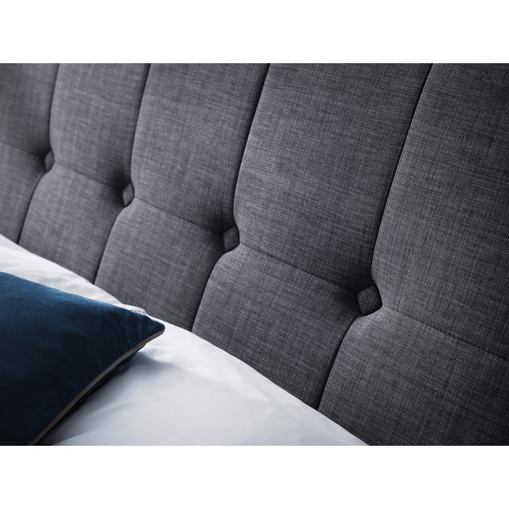 Sorrento 135cm Double Bed - Slate Linen